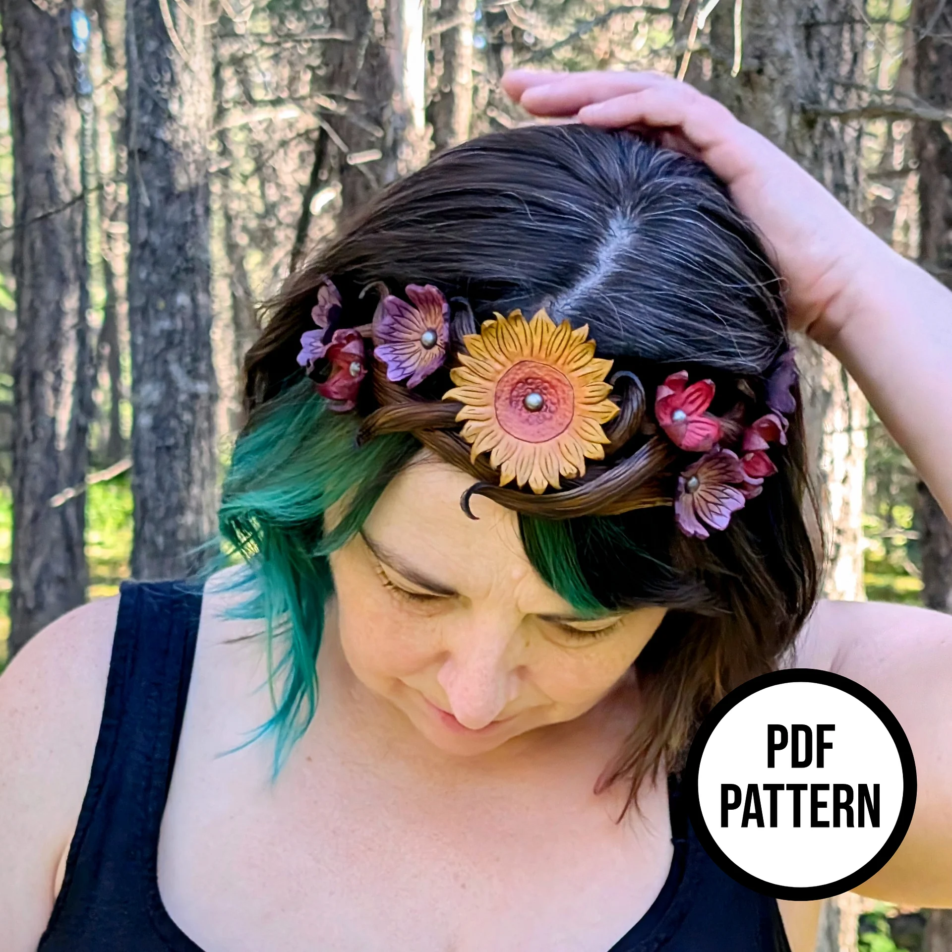 Hobbit Flower Crown - PDF Pattern for Leathercraft product image (1)