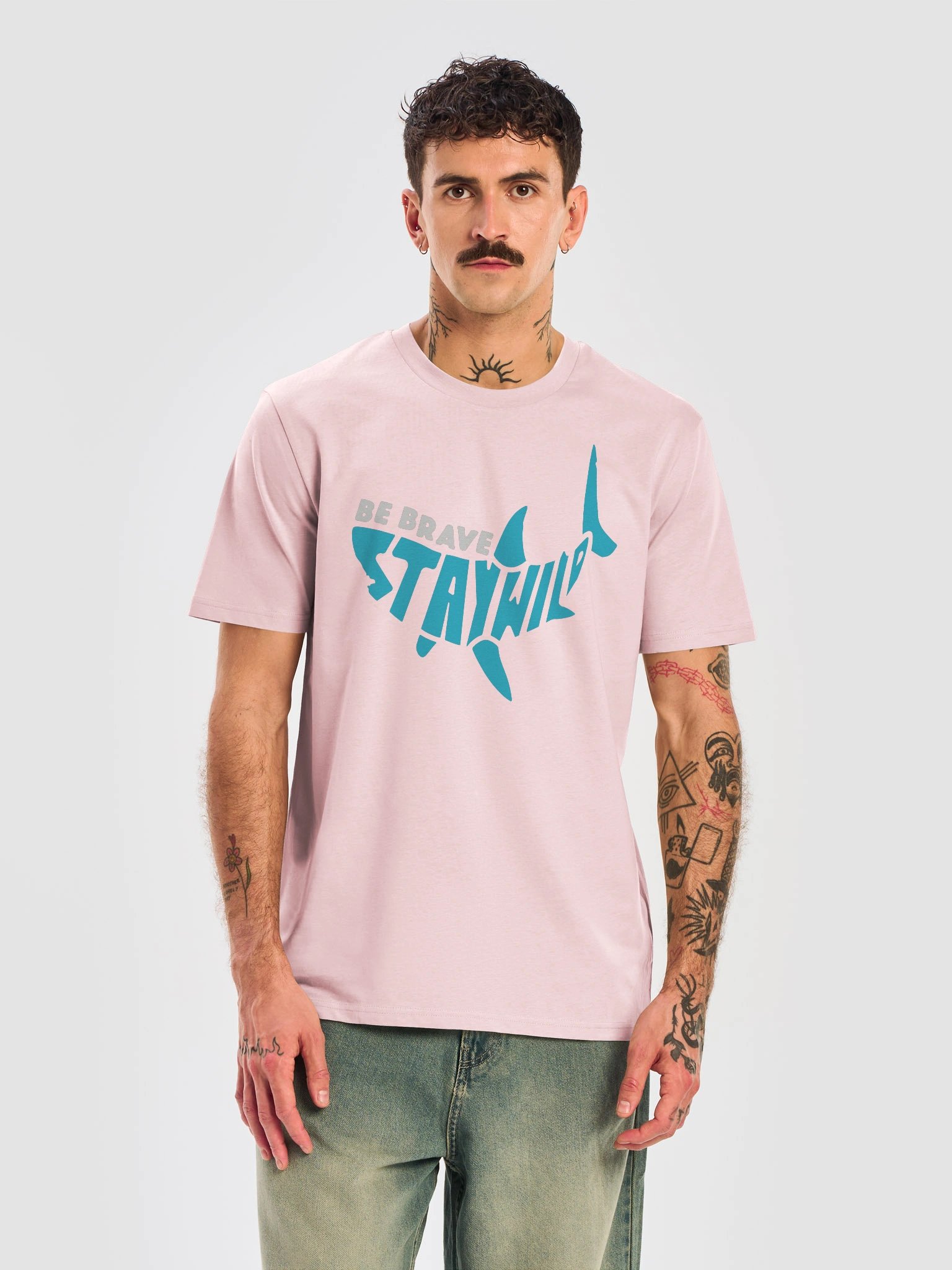 Be Brave Stay Wild Shark Unisex Organic Tee product image (41)