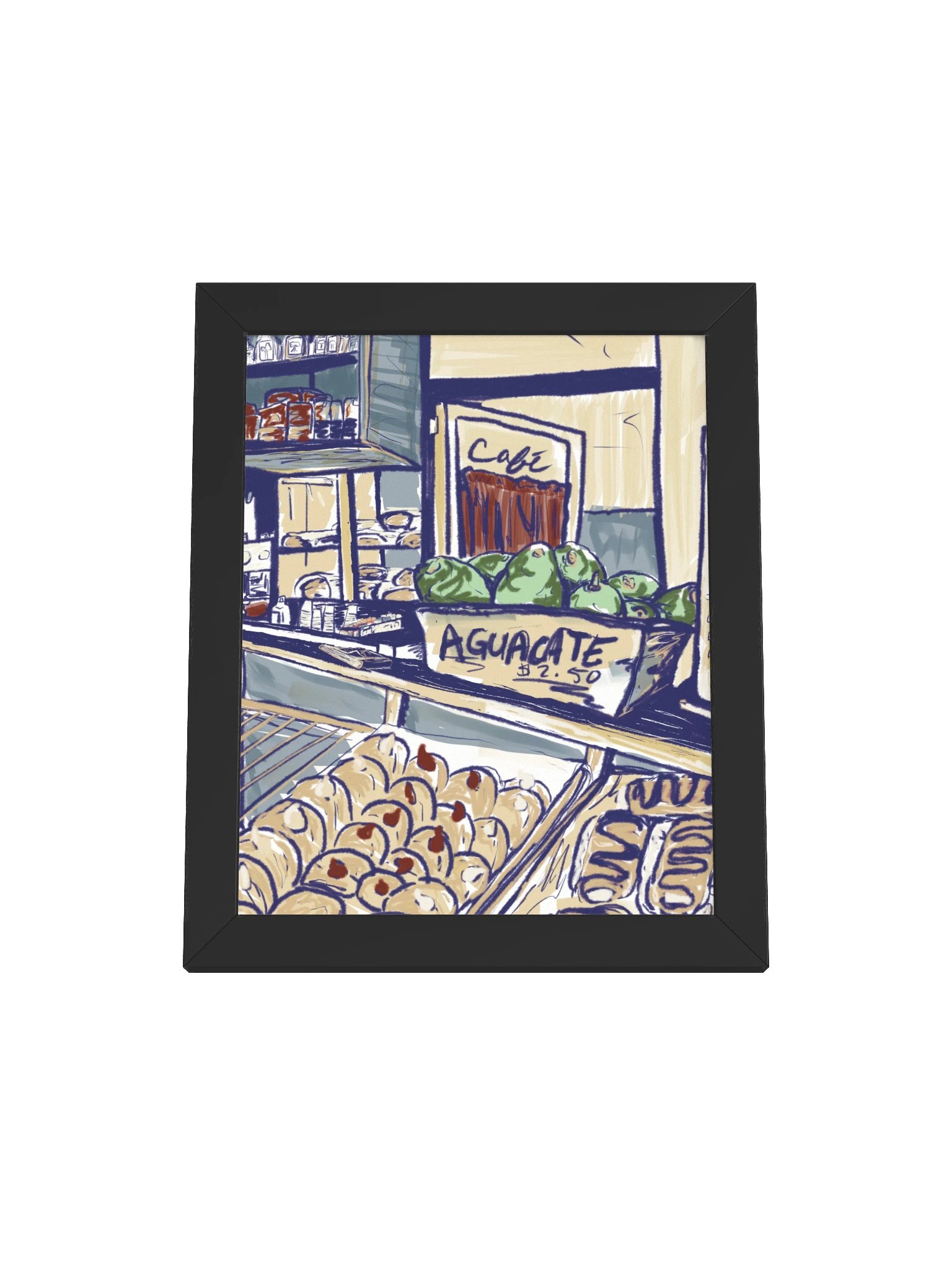 Una libra de jamón, queso y huevo | Framed Art Print product image (13)