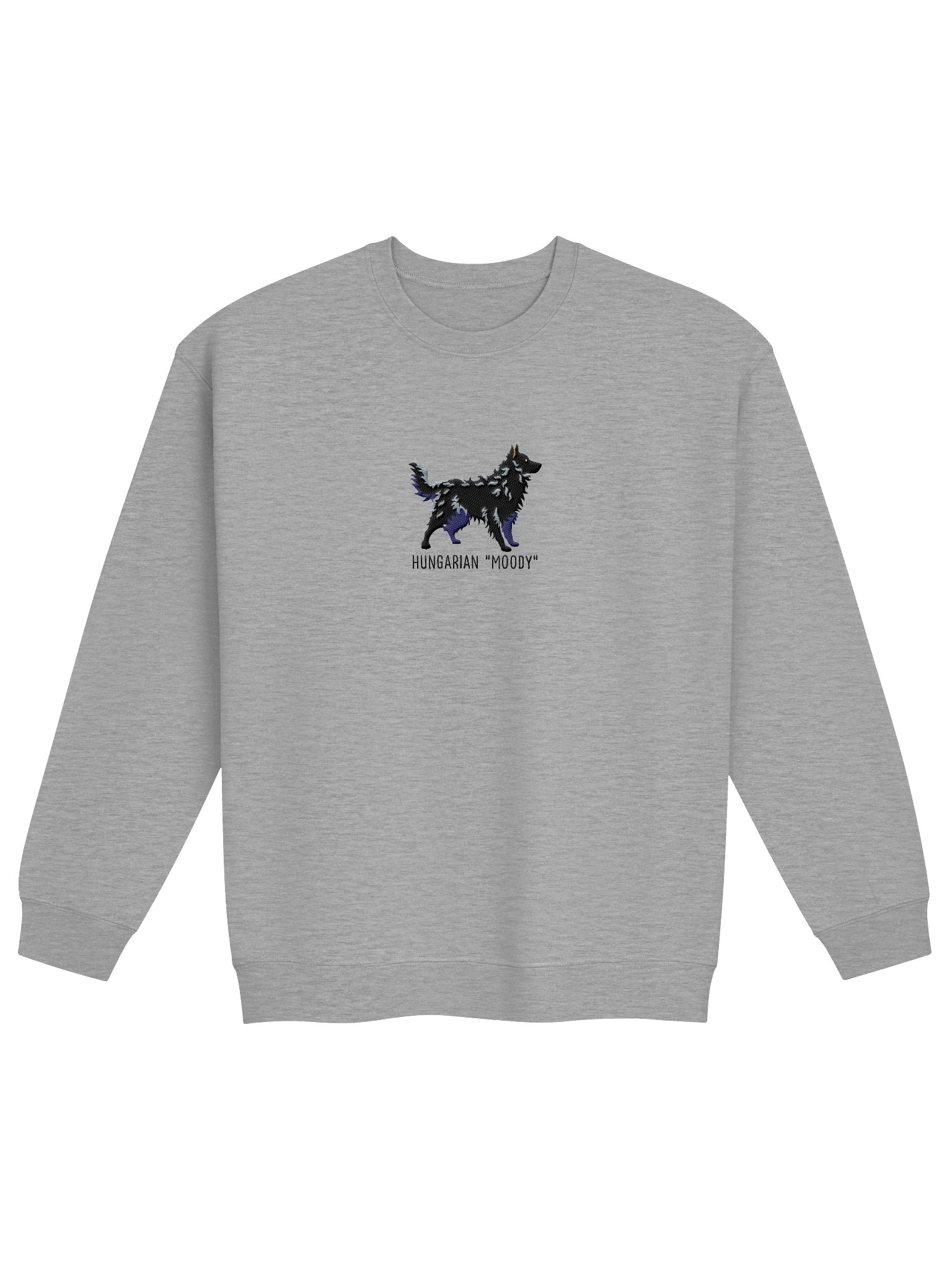 Hungarian Moody Sweatshirt (Embroidered) of a Hungarian Mudi(Black) product image (4)