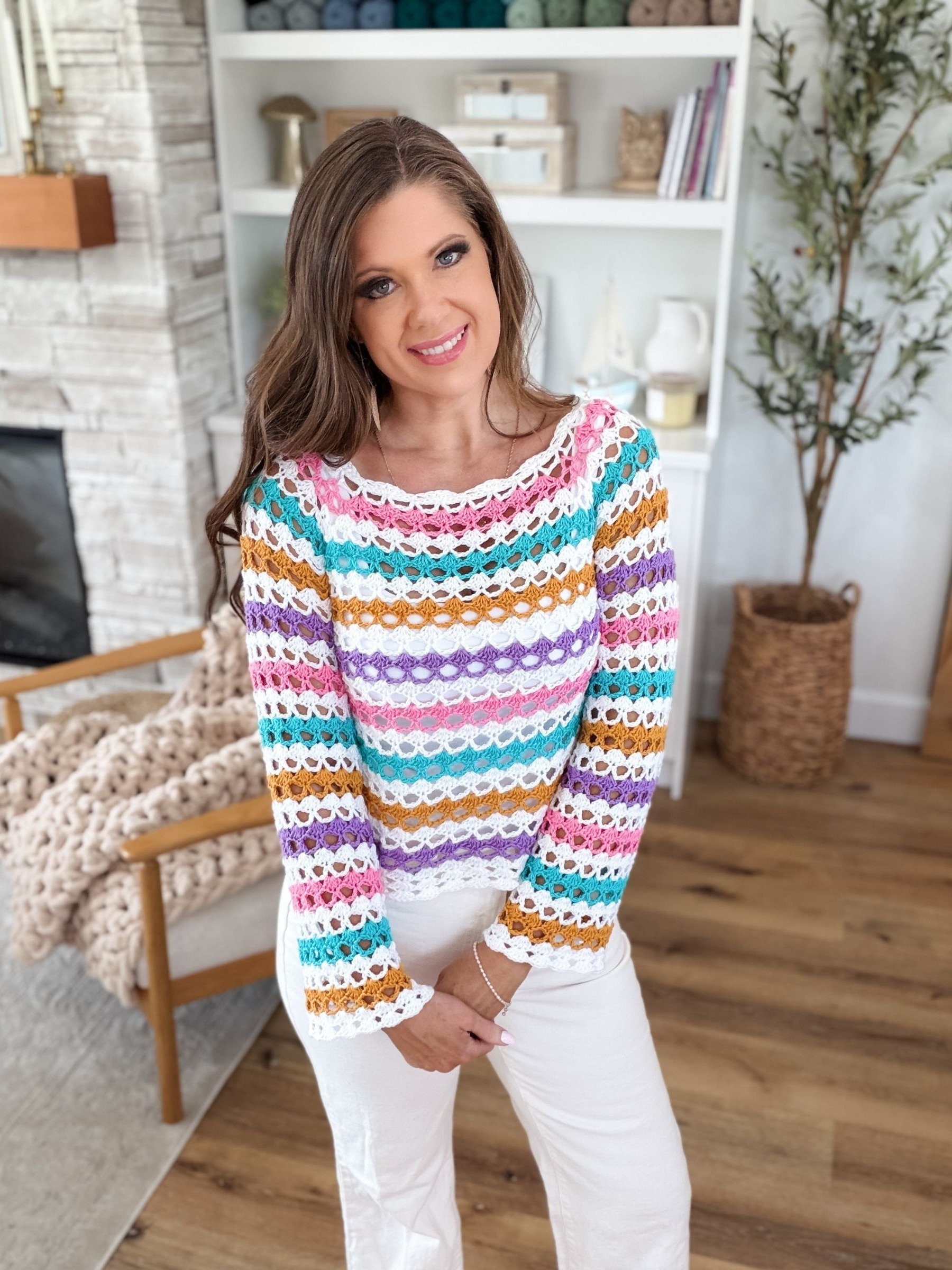 Serena Shell Stitch Top Crochet Pattern product image (1)