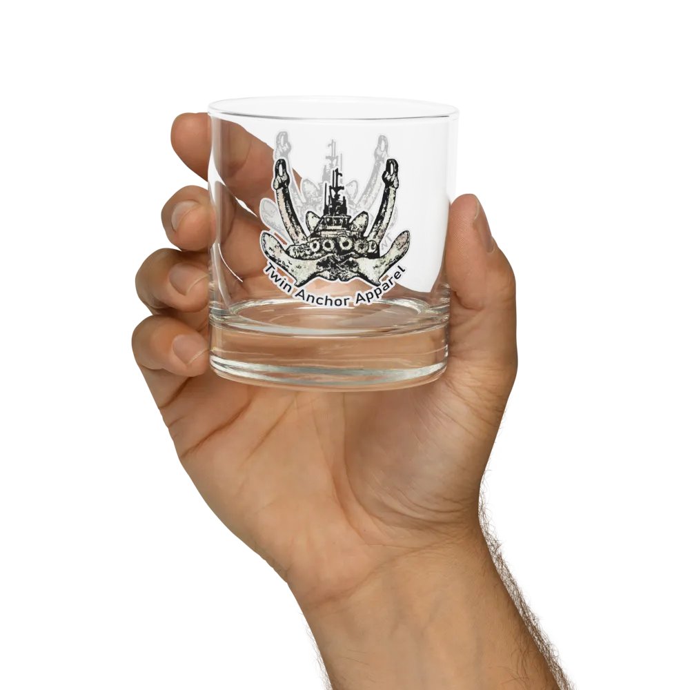 Twin Anchor Logo Rocks Glass 10.5oz product image (10)
