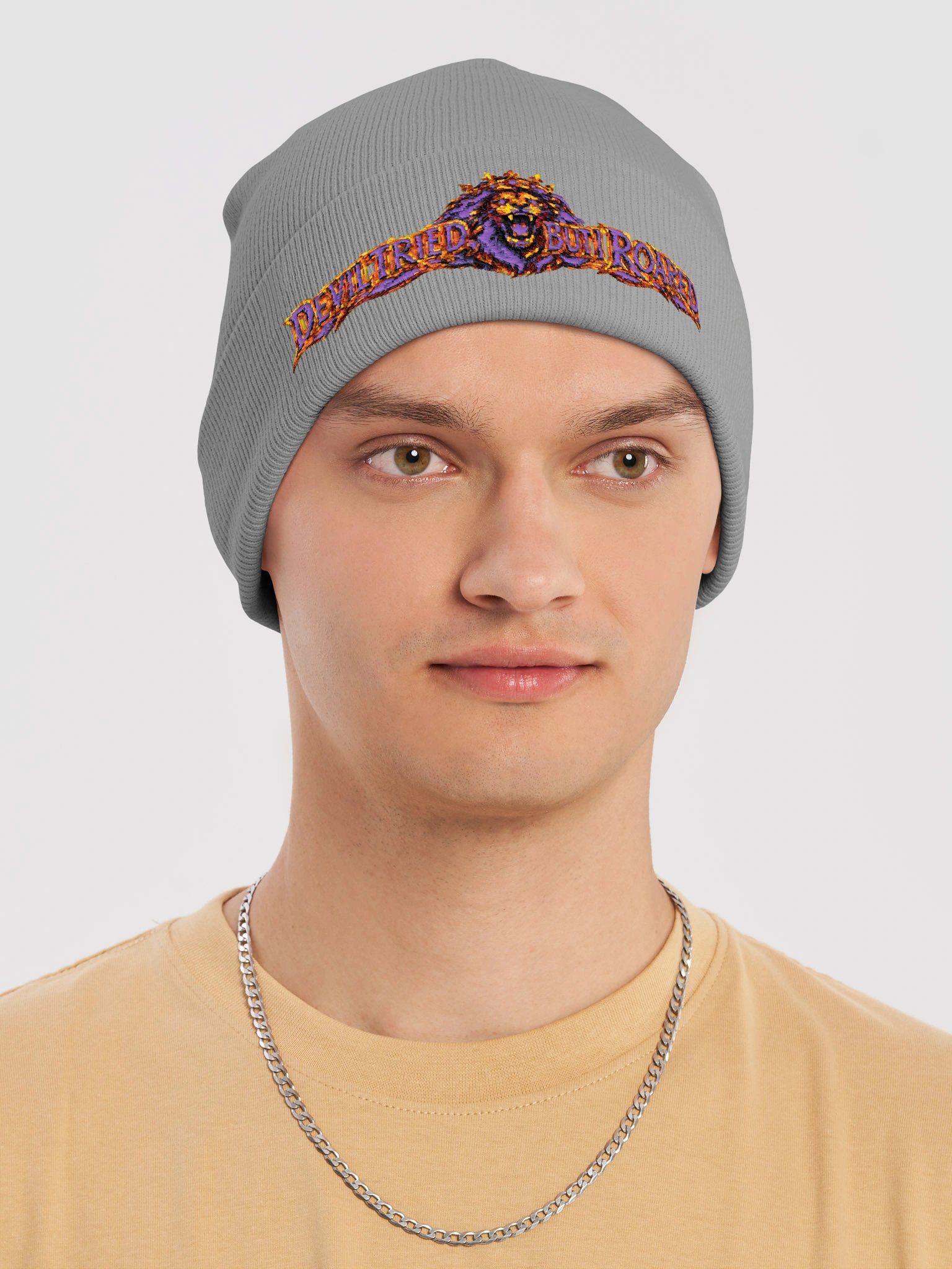 Devil Tried, But I Roared Lion Beanie product image (6)