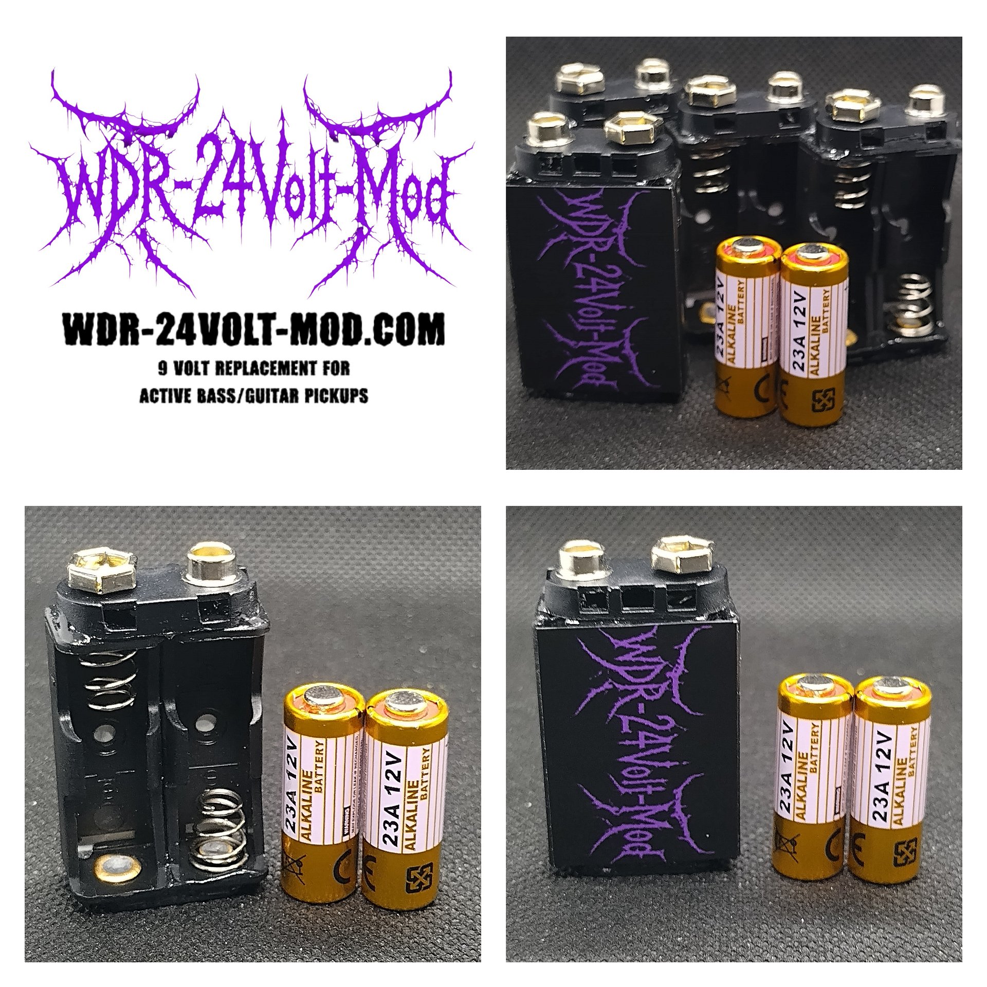WDR-24Volt-Mod Active Guitar/Bass Booster For EMG & Fluence (Batteries Included) product image (1)