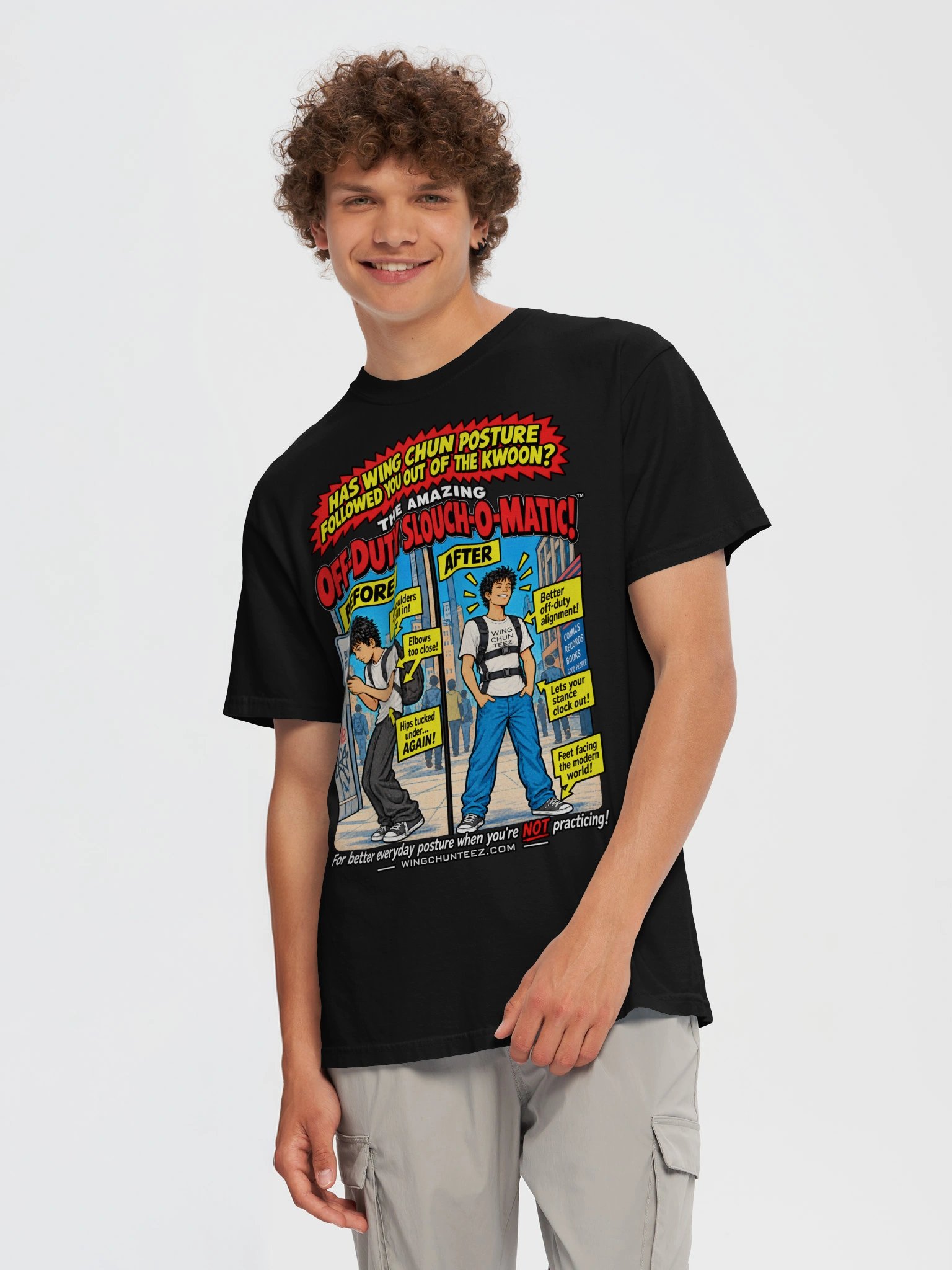 Off-Duty Slouch-O-Matic Before/After Comic Tee product image (3)