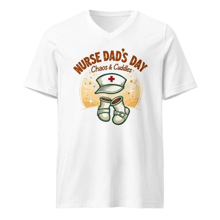 Chaos & Cuddles Nurse Dad's Day V-Neck Tee product image (1)