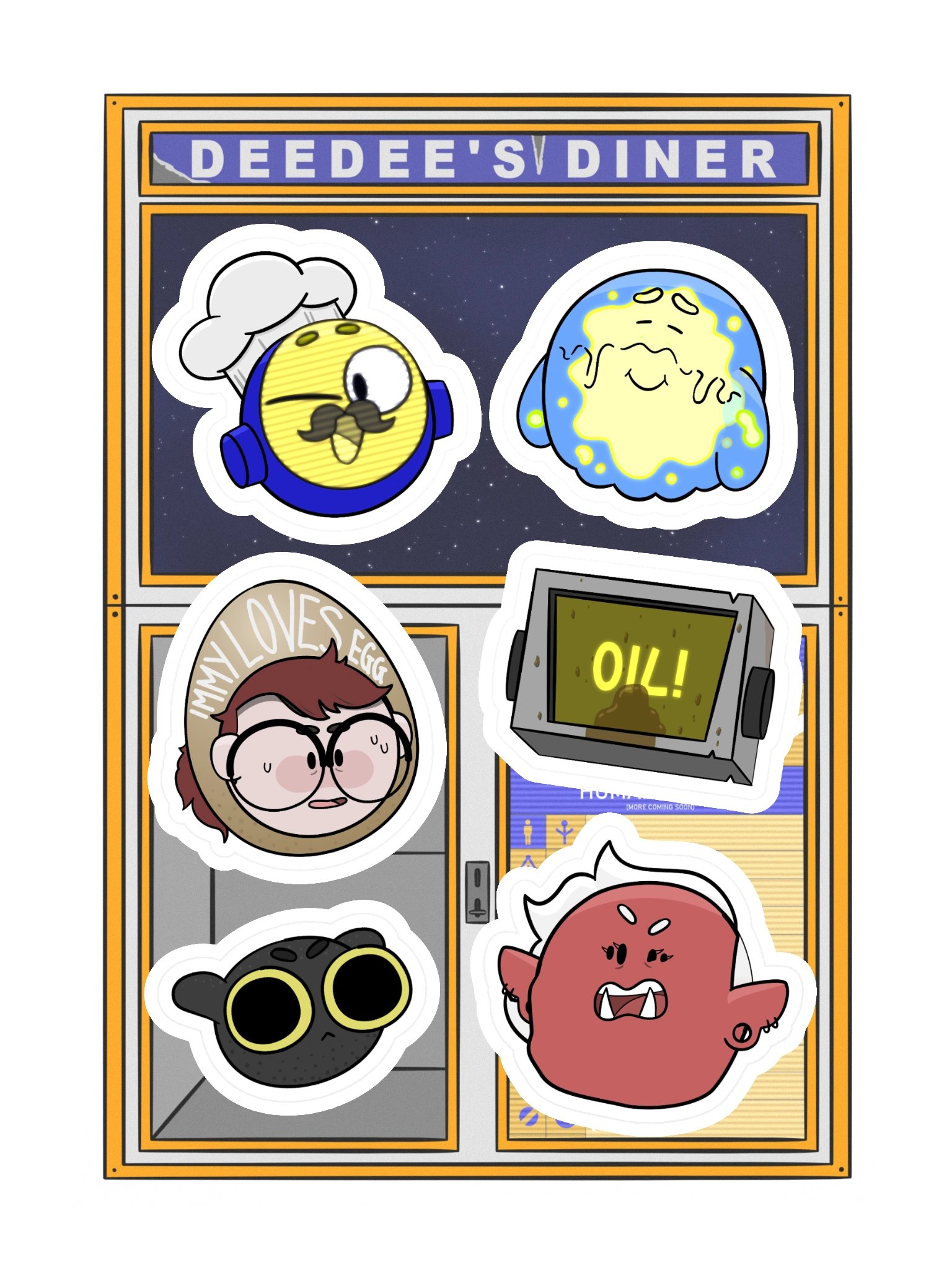 DeeDee's Diner Sticker Sheet product image (3)
