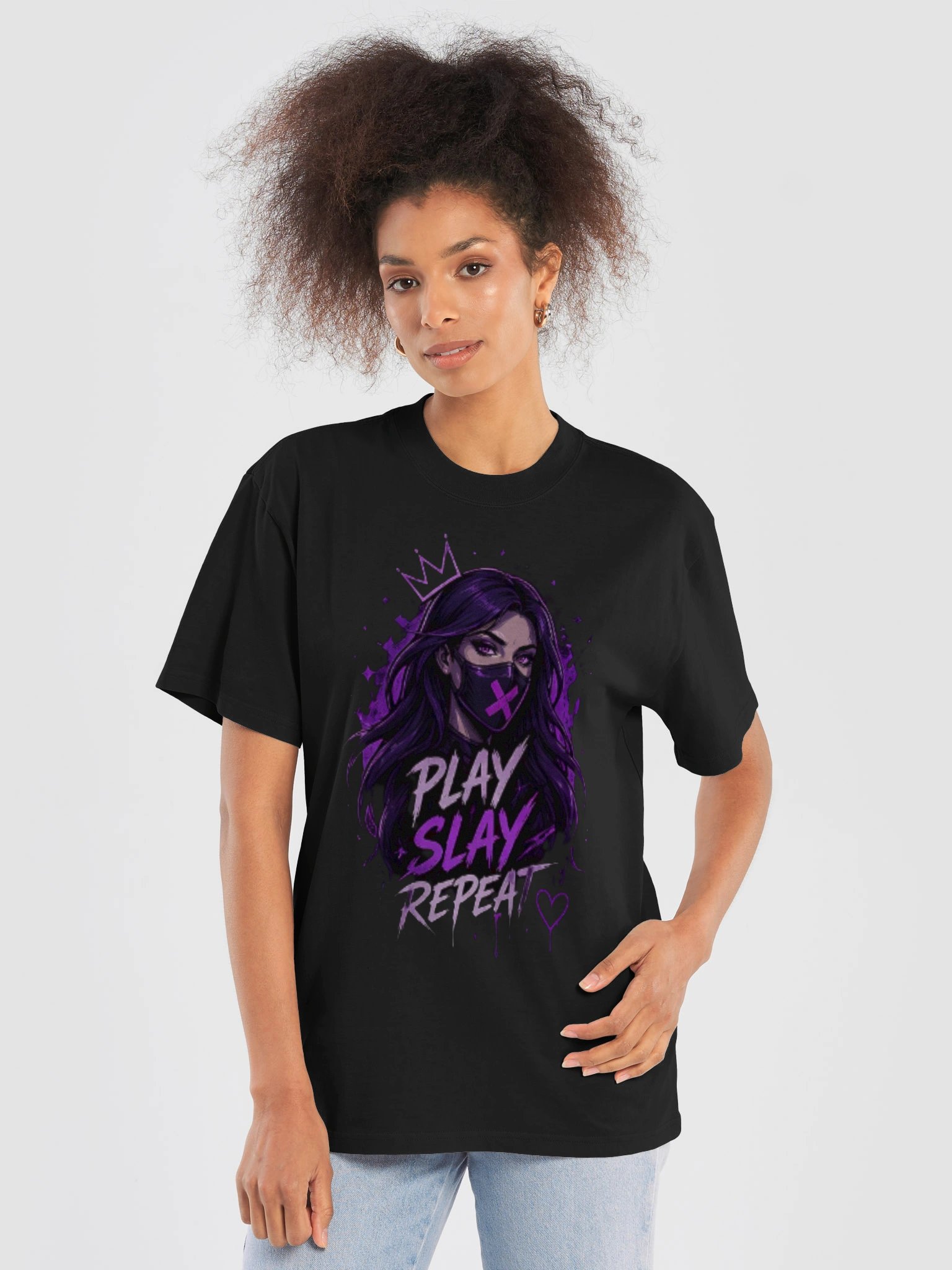 Crowned Rebel Play + Slay Faded T-Shirt product image (18)