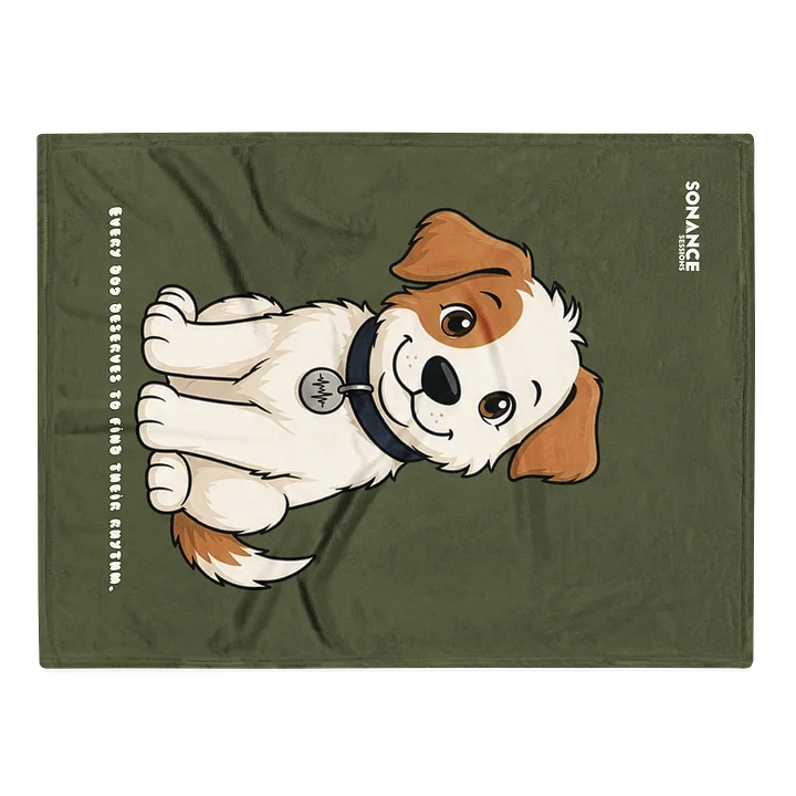 Sonance Dog Throw Blanket (Sit) Saratoga Green product image (1)