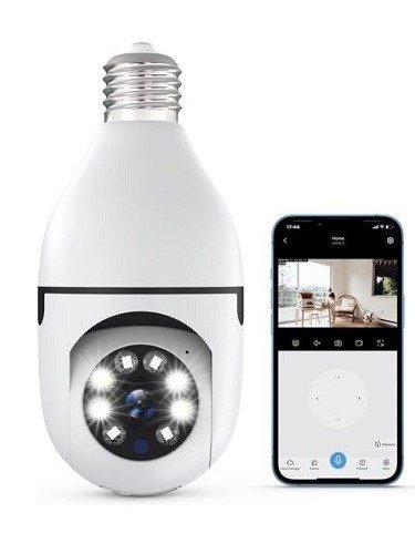 1080p Smart WiFi Panorama Light Bulb Camera - Outdoor Wireless Security Cam product image (1)