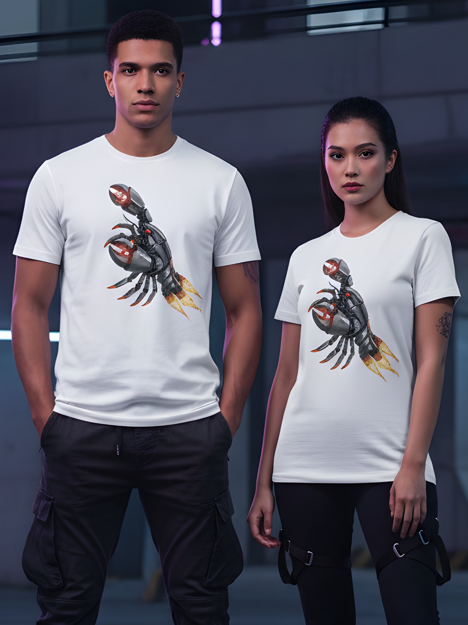 Mecha Lobster-09 T-Shirt | Futuristic Robot Lobster Graphic Tee product image (1)