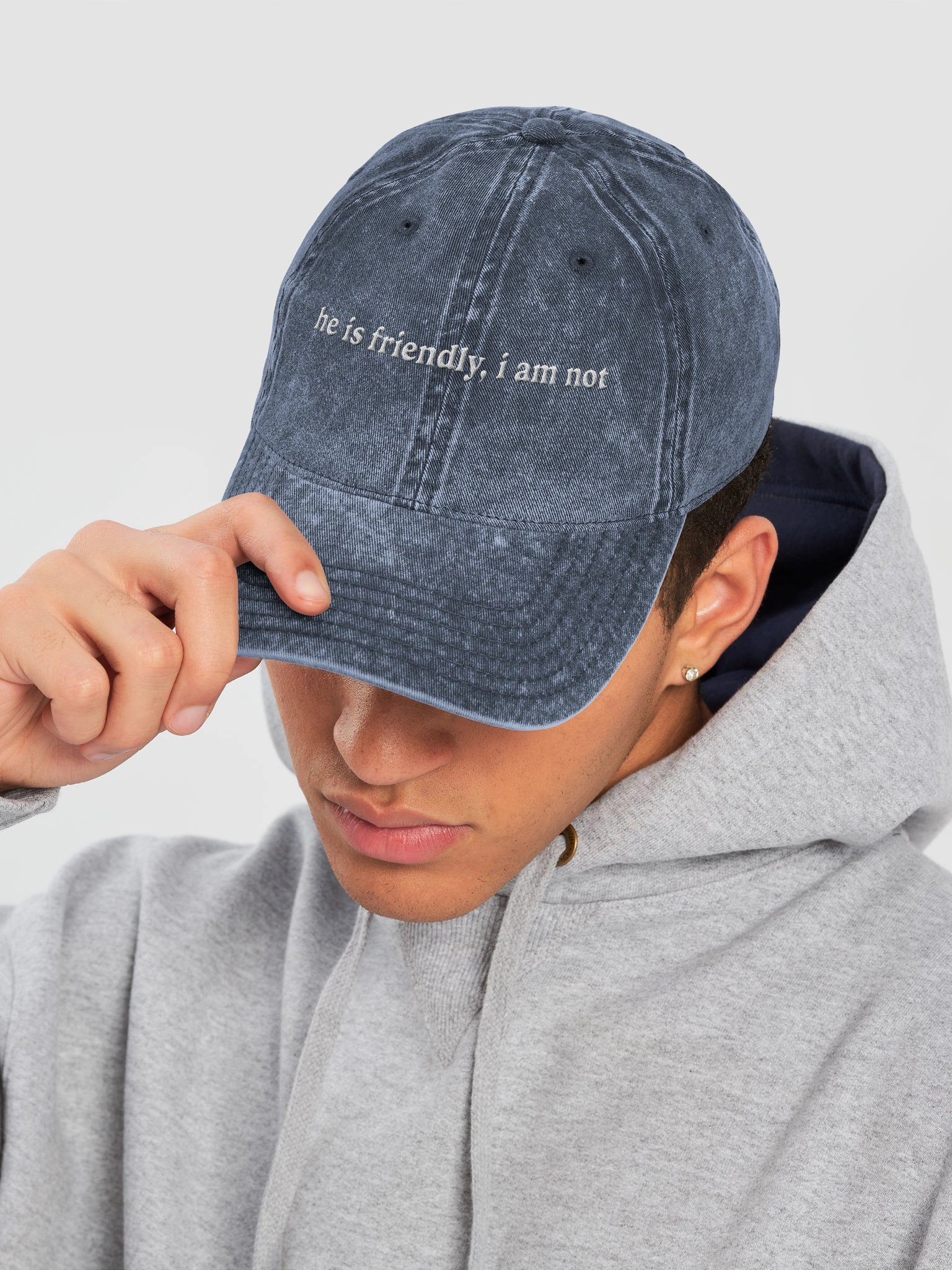 He Is Friendly I Am Not Cap product image (15)