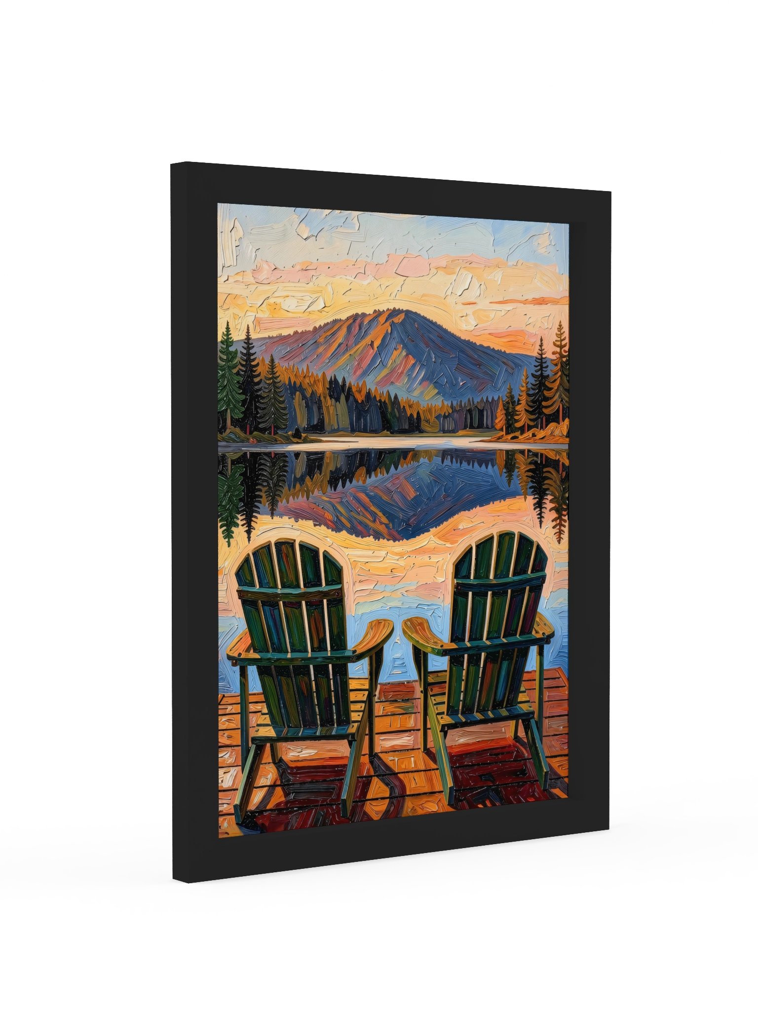 Dock Chairs at Sunset Framed Print product image (10)