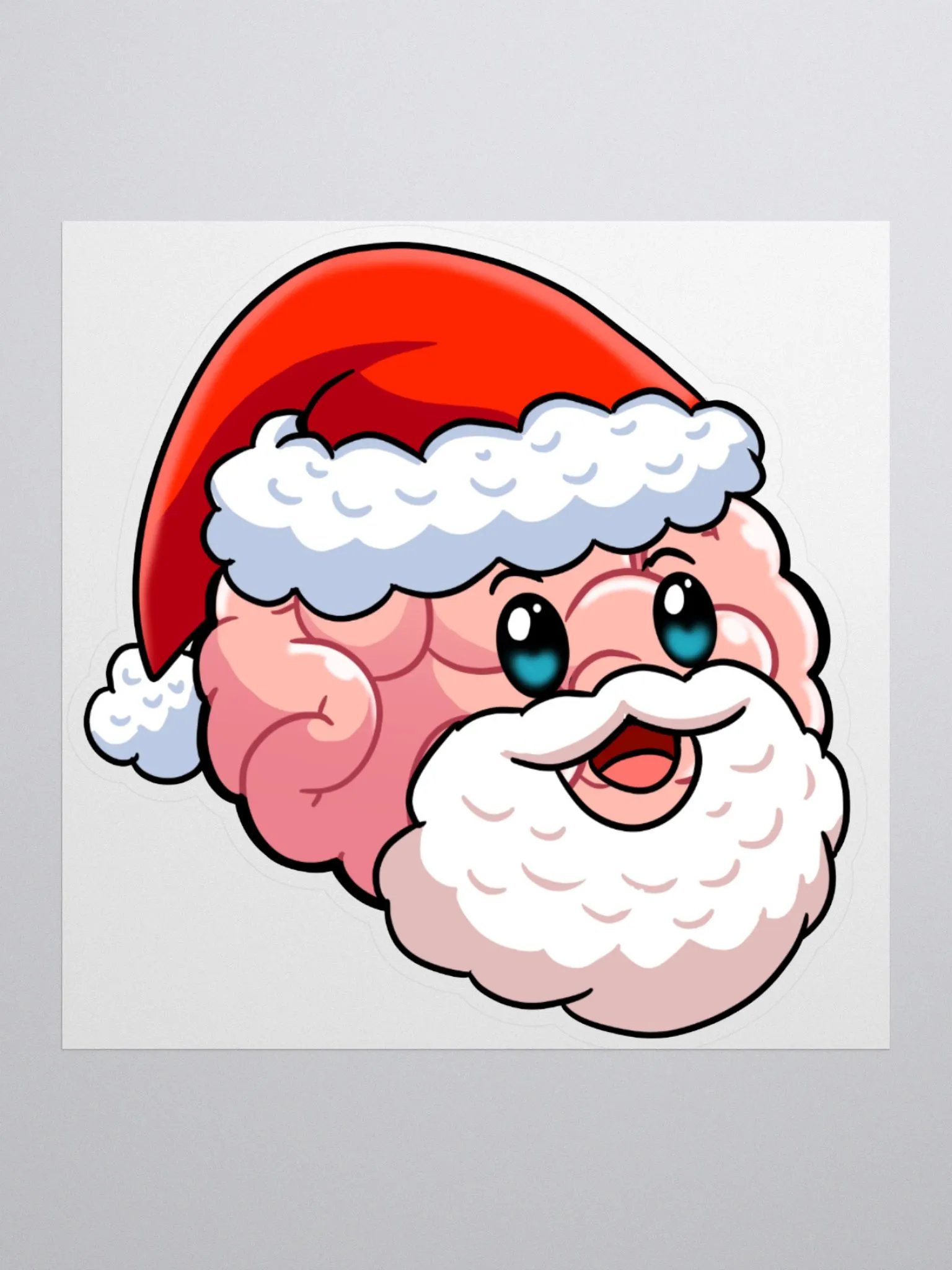 Santa Brain Kiss Cut Stickers product image (3)