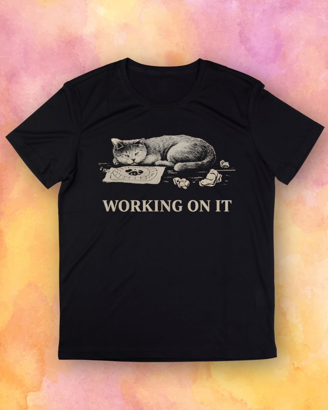 Working on It Cat T-Shirt product image (1)