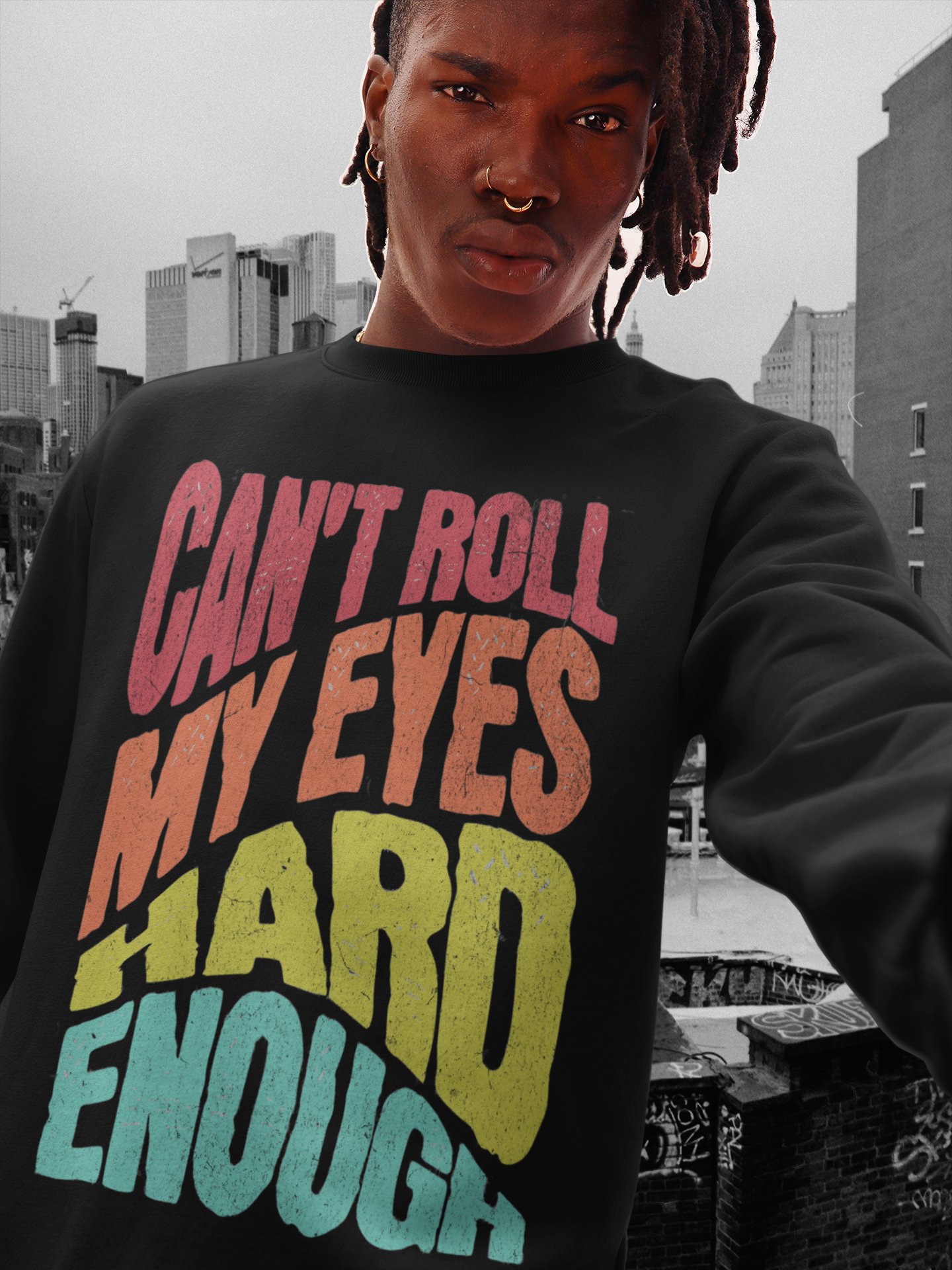 Can’t Roll My Eyes Hard Enough Crewneck Sweatshirt product image (56)