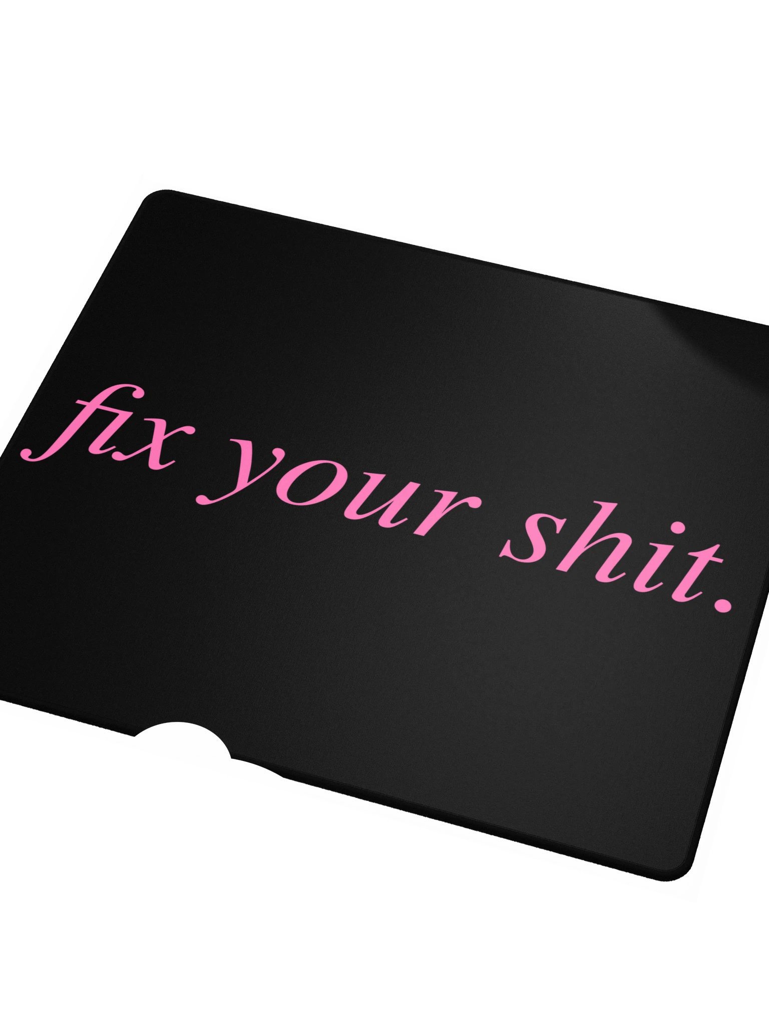 No ShopCo Gaming Mouse Pad - Phrase Pink on Black product image (3)