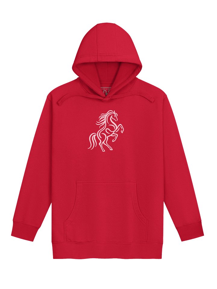 Hard Hooved Stallion Hoodie – Fierce Line Art for Resilient Riders - by M‑Art & Design product image (1)