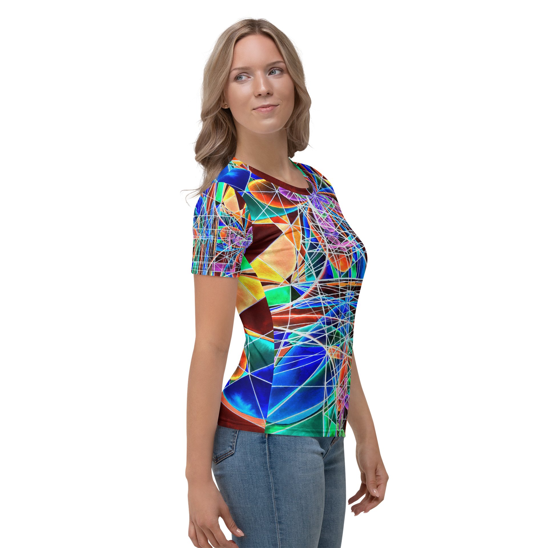 Cathedral of Math - Geometric Negative Art Women's Crew Neck T-Shirt product image (2)