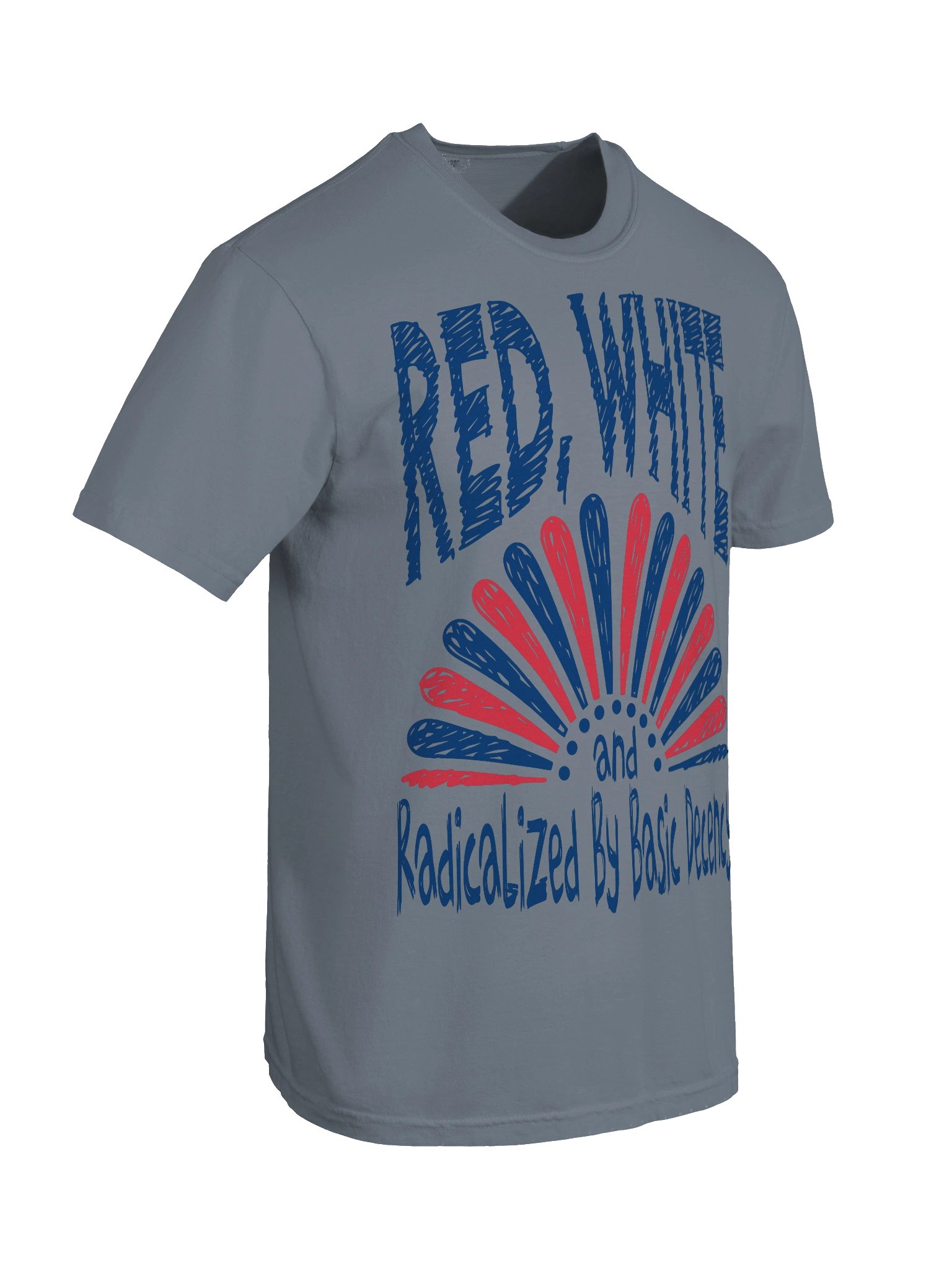 Radicalized By Basic Decency, Hand Sketch Aethetic Patriotic T shirt product image (95)