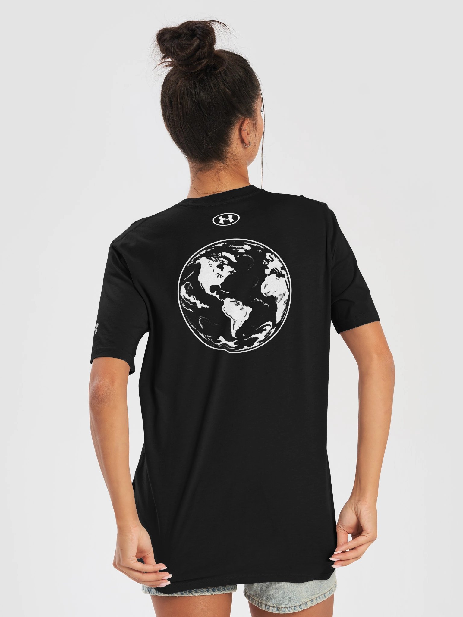 Abstract White Scribble Under Armour Tee product image (2)