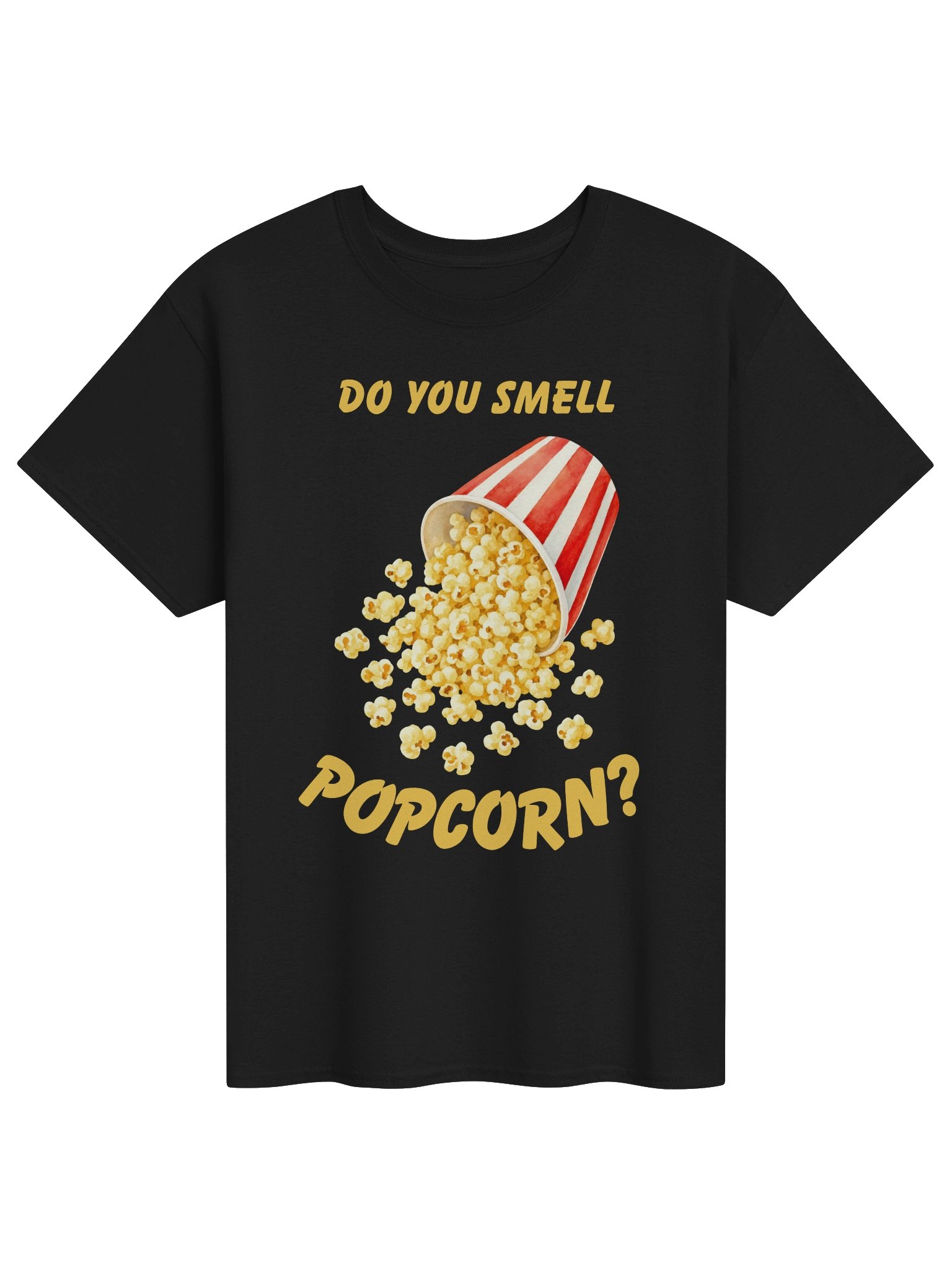 Smell Popcorn black T-Shirt product image (1)