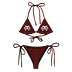 Blaque and Red Kat Skull Bikini
