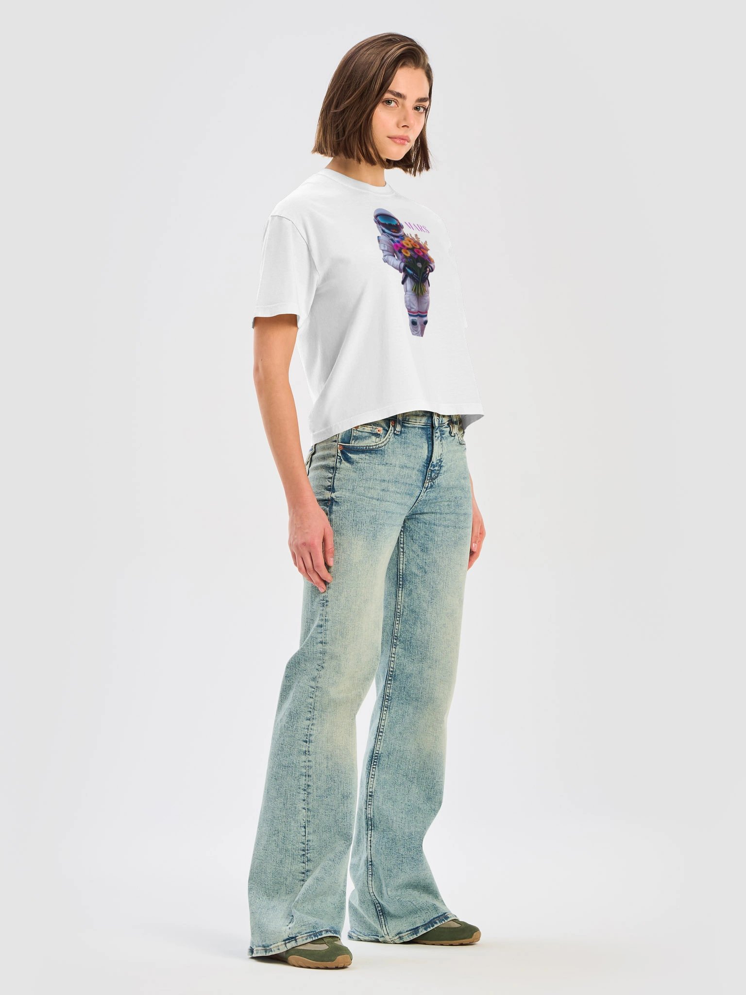 MARS Astronaut Floral Ladies Tee product image (33)