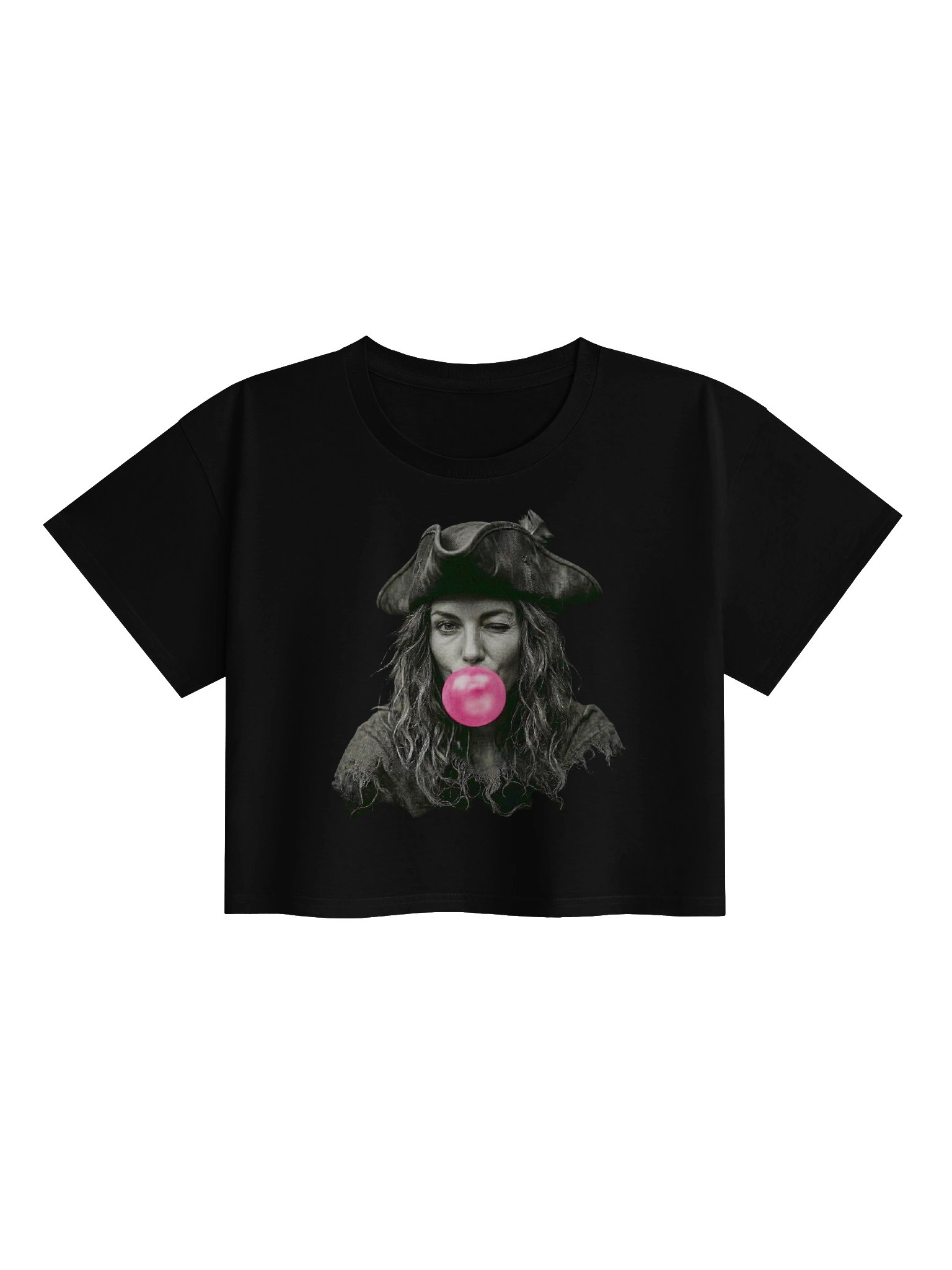 Pirate Blowing Bubblegum Crop Top product image (1)