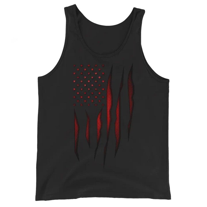 Red Carbon Onyx American Flag Tank Top product image (1)