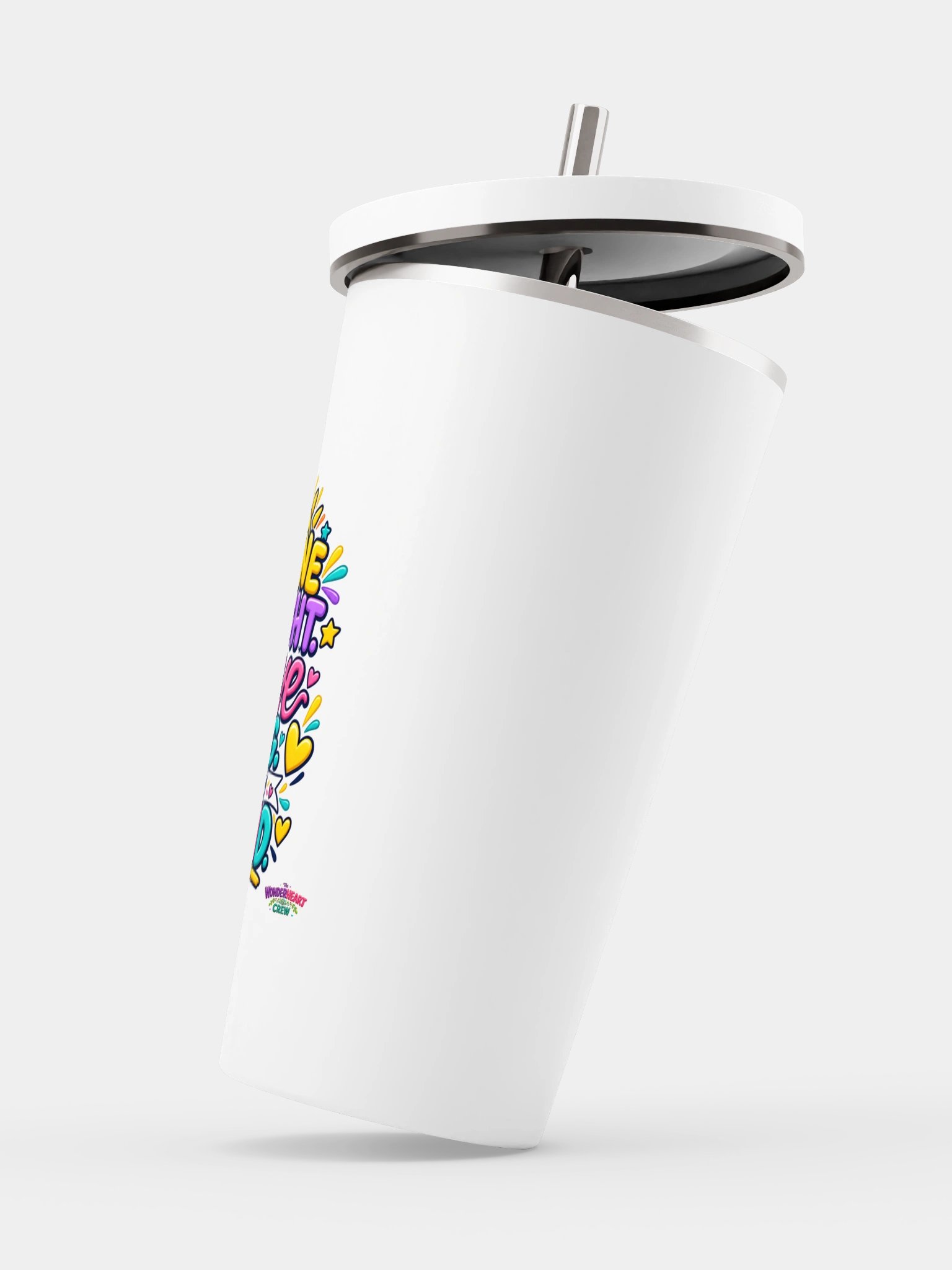 Stainless Steel Insulated Inspirational Tumbler with a Straw - Shine Bright. Love Big. Stay Kind. product image (3)