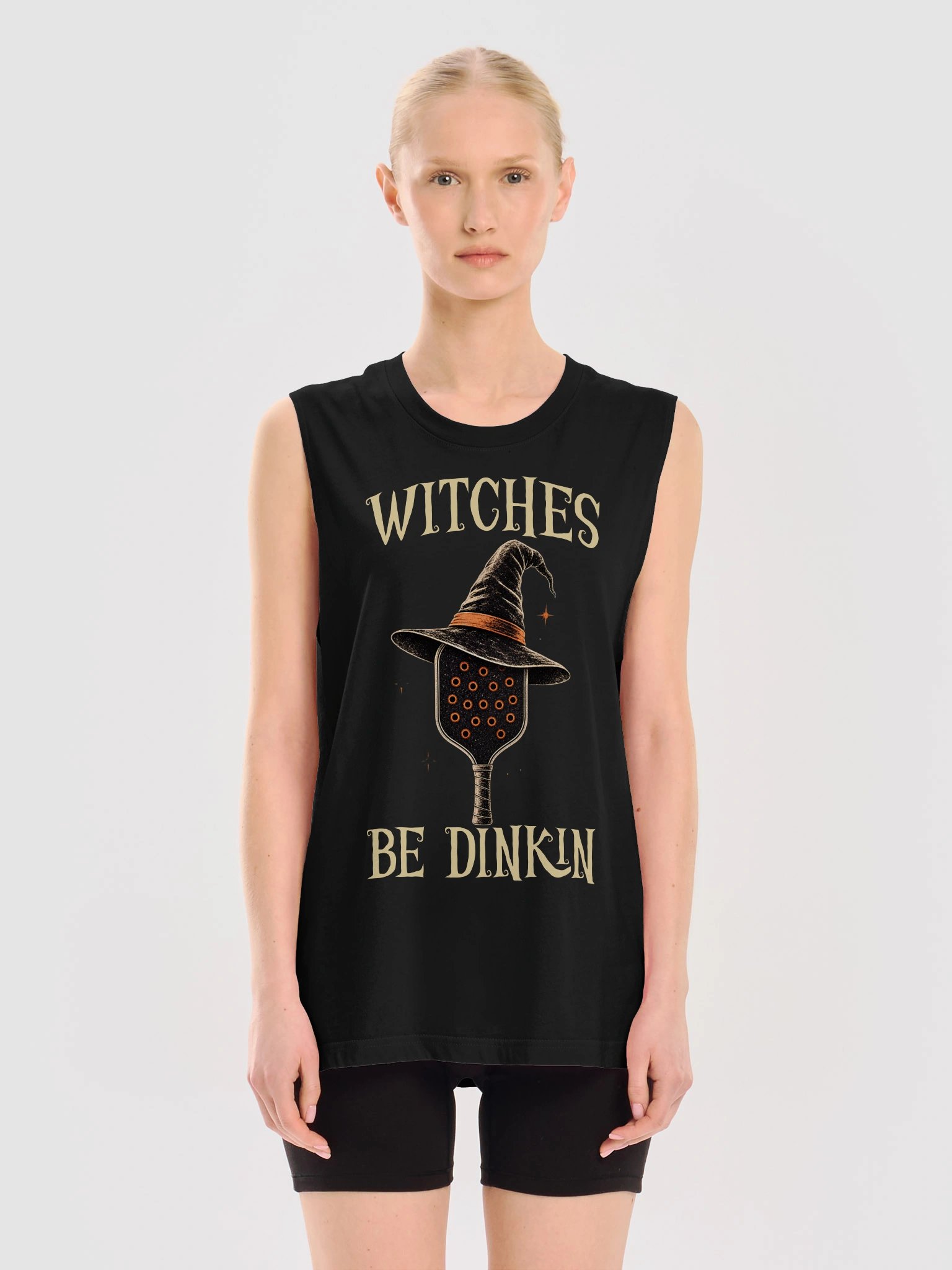 Witches Be Dinkin Pickleball Tank Top Halloween Gift for Women product image (3)