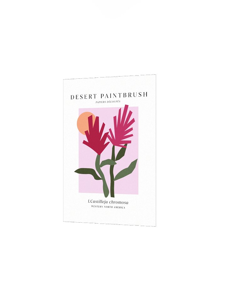 Desert Paintbrush Cut Paper Native Plants ✷ Art Print product image (2)