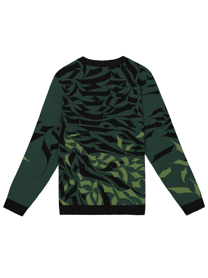 Green Calligraphy abstract Classic Fit Sweater product image (2)
