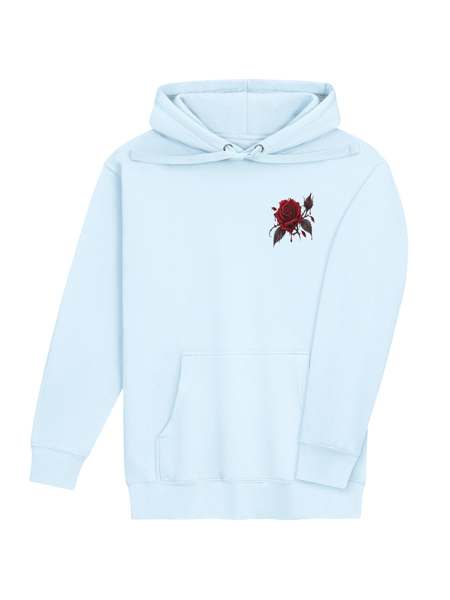 GOTHIC SKULL & BLOODY ROSES DOUBLE-SIDED GRAPHIC HOODIE | DARK ROMANCE HOODIE product image (4)