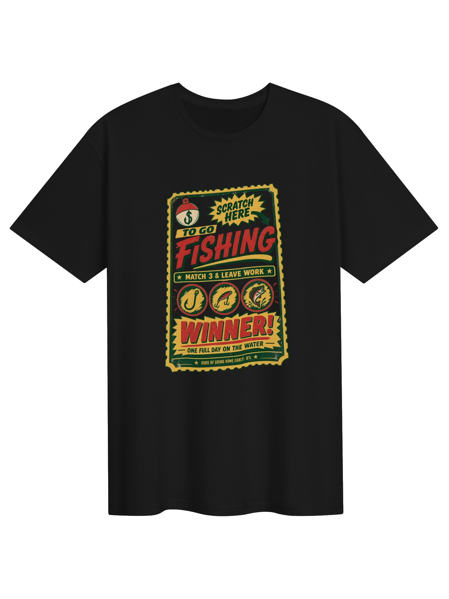 Scratch Here to Go Fishing T-Shirt product image (31)