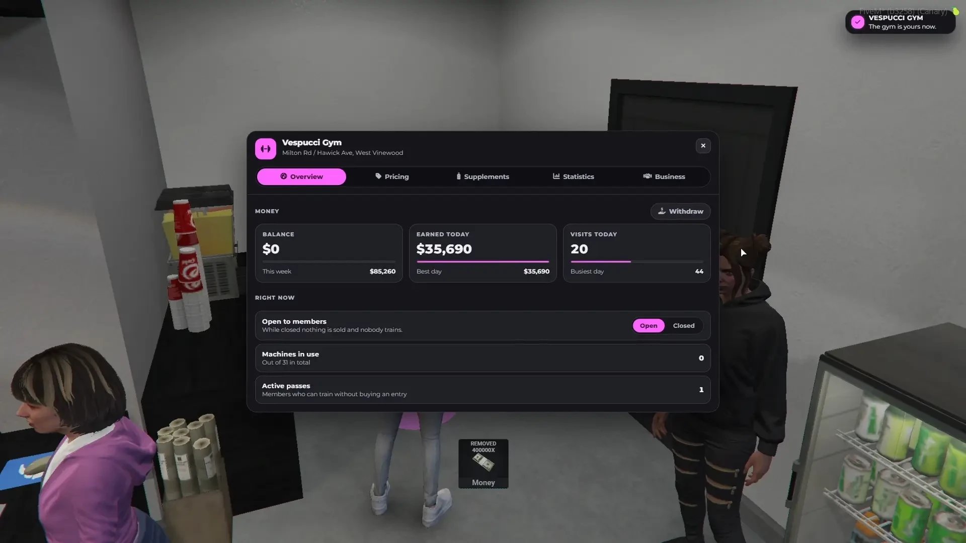 Realistic Gym System — 23 Exercises, Gym Creator, Ownable Gyms, 2 Custom MLOs [ QBCore / ESX / QBOX ] product image (4)