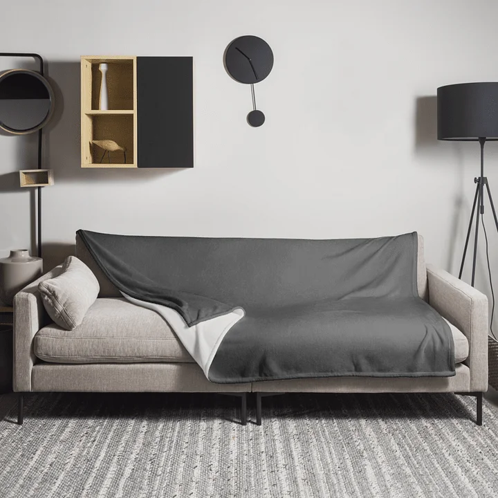 Minimal Gray Throw Blanket by Signature Ink Designs product image (1)