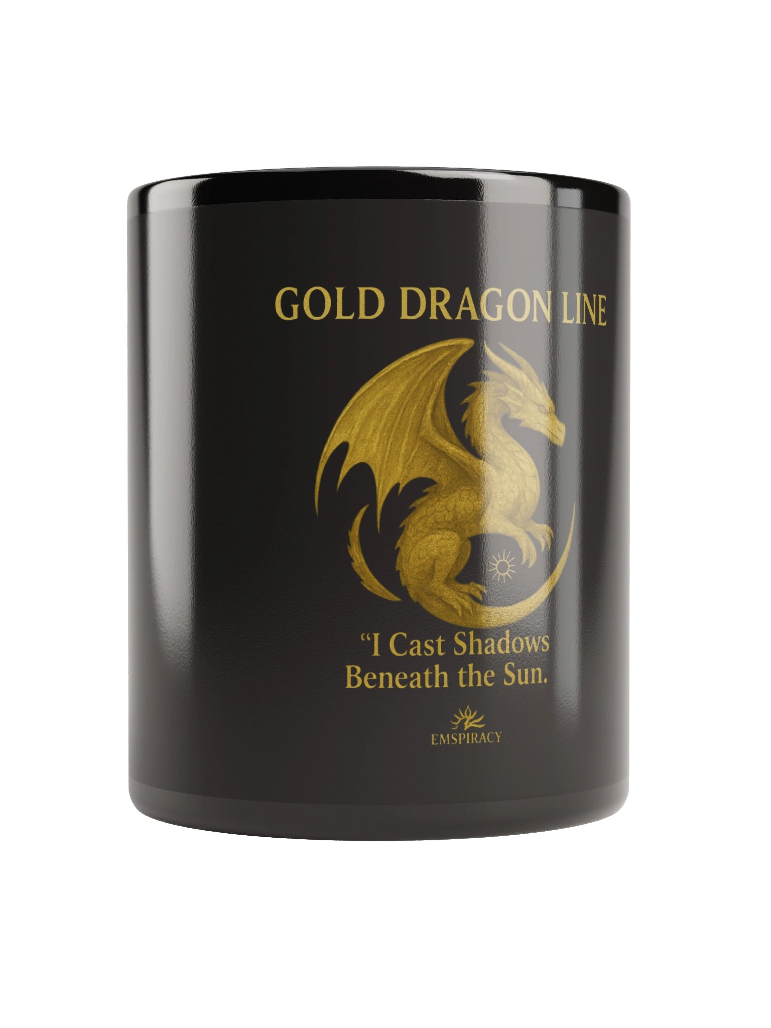 ☕ Gold Dragon Glossy Black Mug – Drink Like Royalty ☕ product image (1)