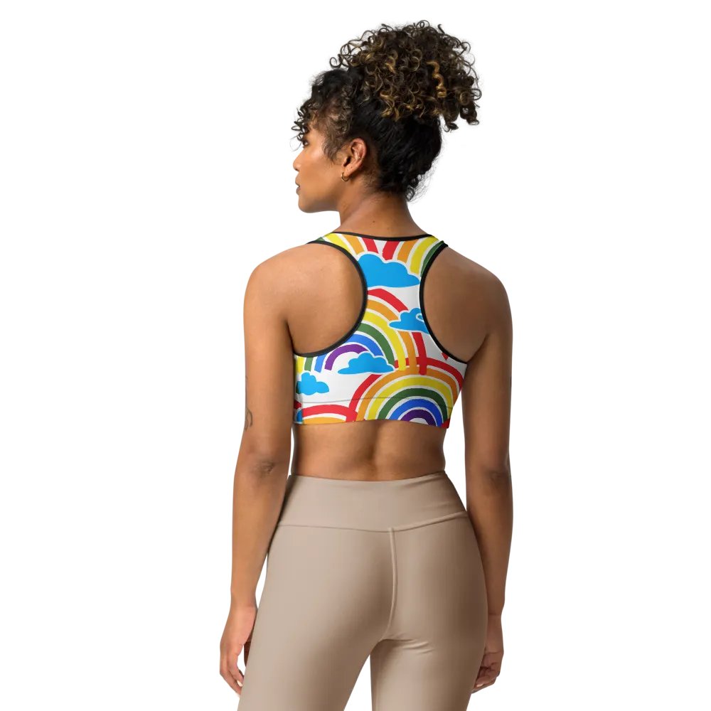 Whimsical Rainbow Clouds Sports Bra product image (12)