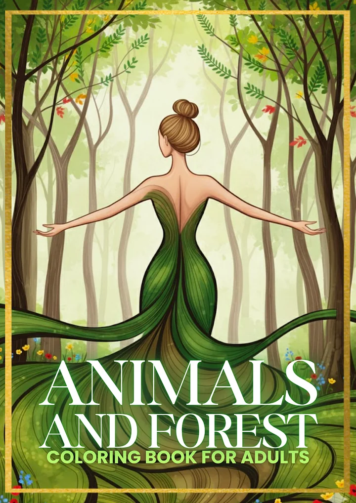 Animals and Forest Coloring Book for Adults product image (1)