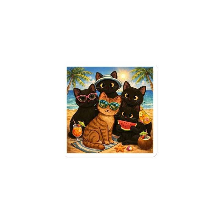 Cat brigade summer Die-Cut Magnets product image (1)