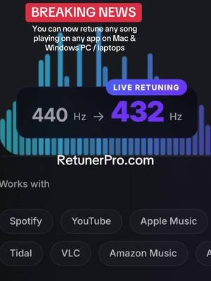 Music will never sound the same again! #retunerpro #432hz #528hz #solfeggiofrequencies #binauralbeats 