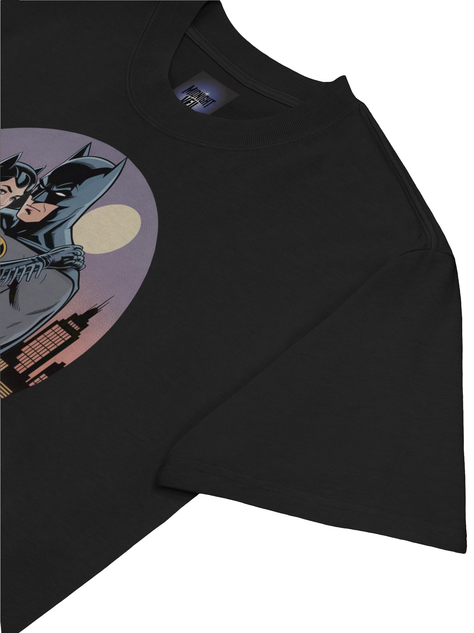 Criminal Hearts: Batman & Catwoman Forbidden Embrace Oversized Faded T-Shirt product image (7)