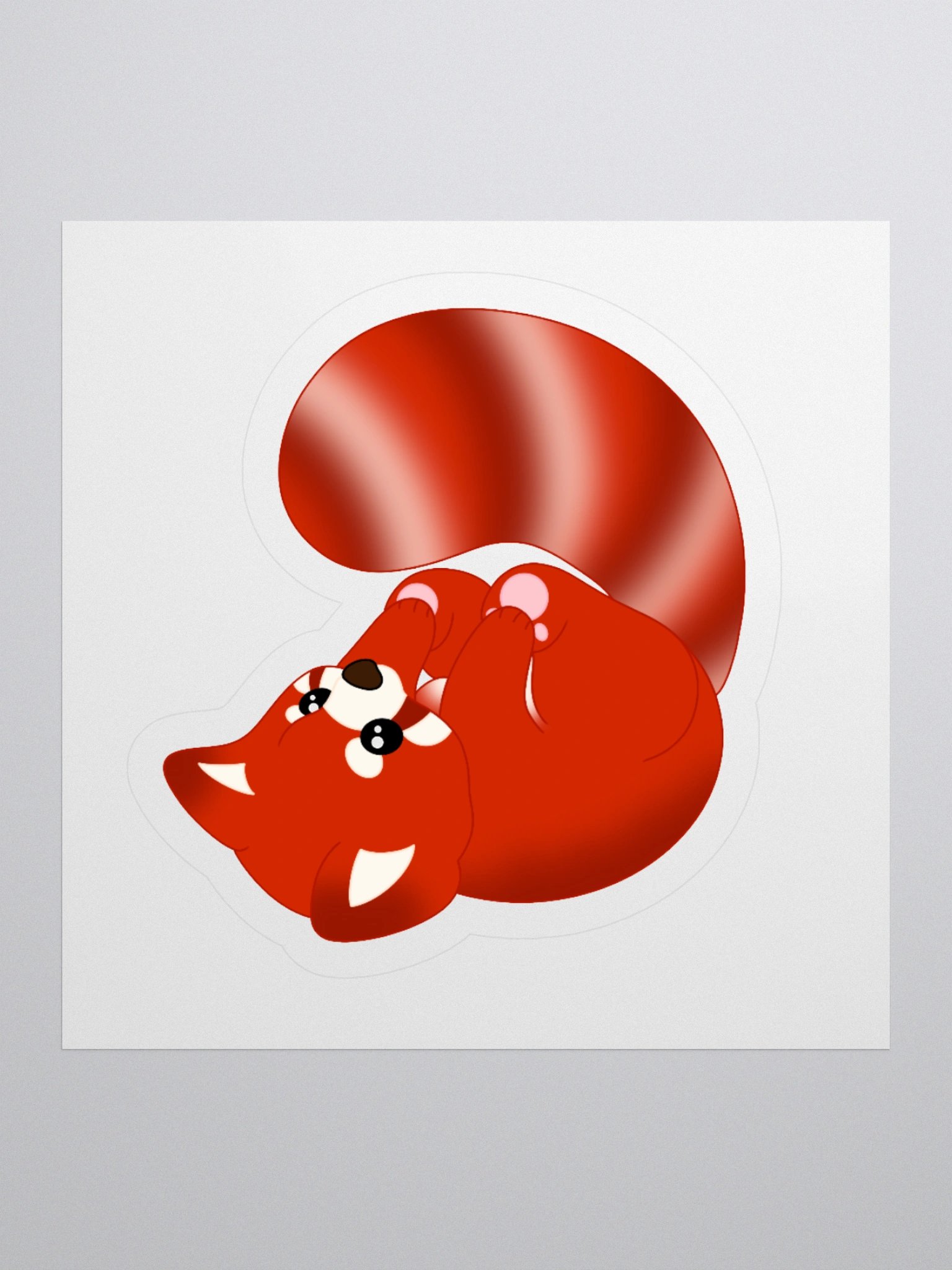 Red Panda Roll Sticker product image (1)