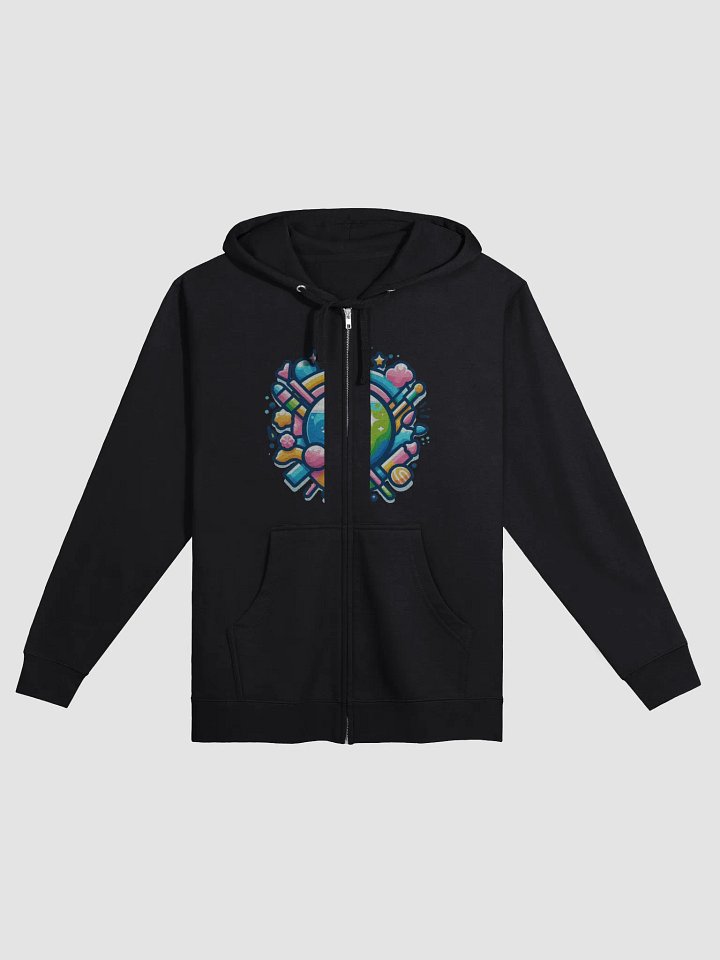 Whimsical Planet Zip-Up Hoodie product image (1)