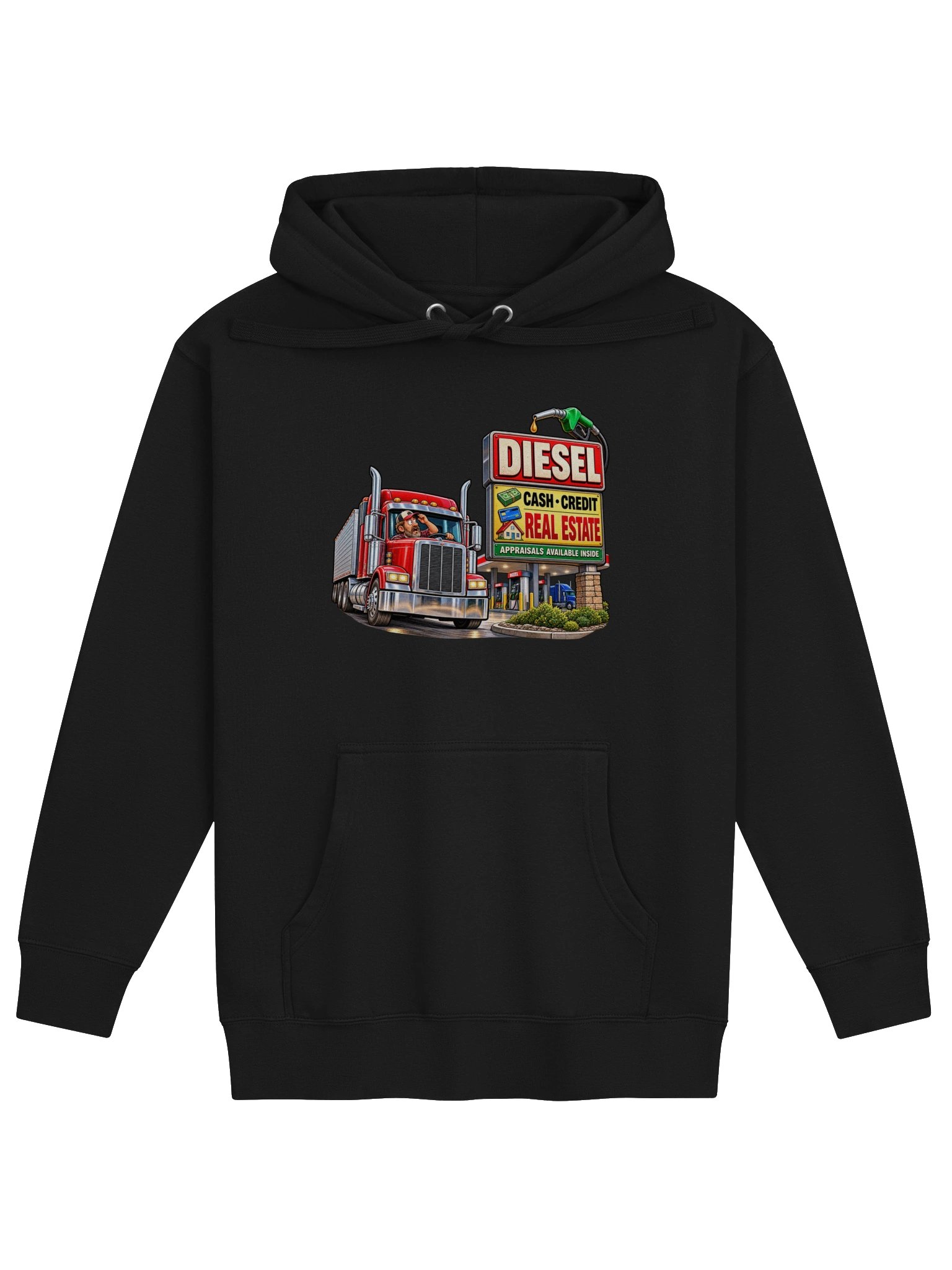 DIESEL — CASH • CREDIT • REAL ESTATE - HOODIE product image (1)