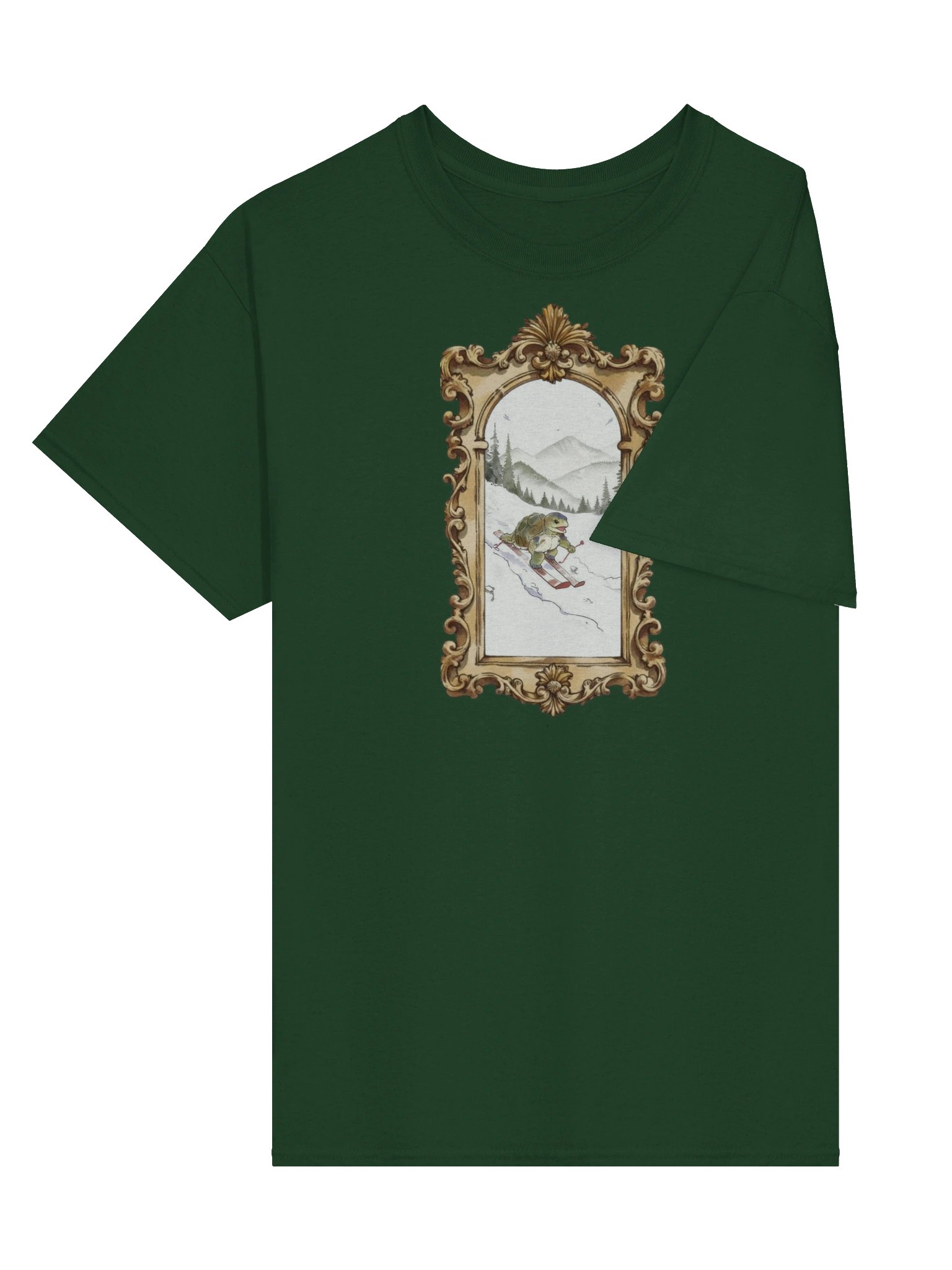 Framed Turtle Winter Edition T-Shirt (Skiing Turtle) product image (3)