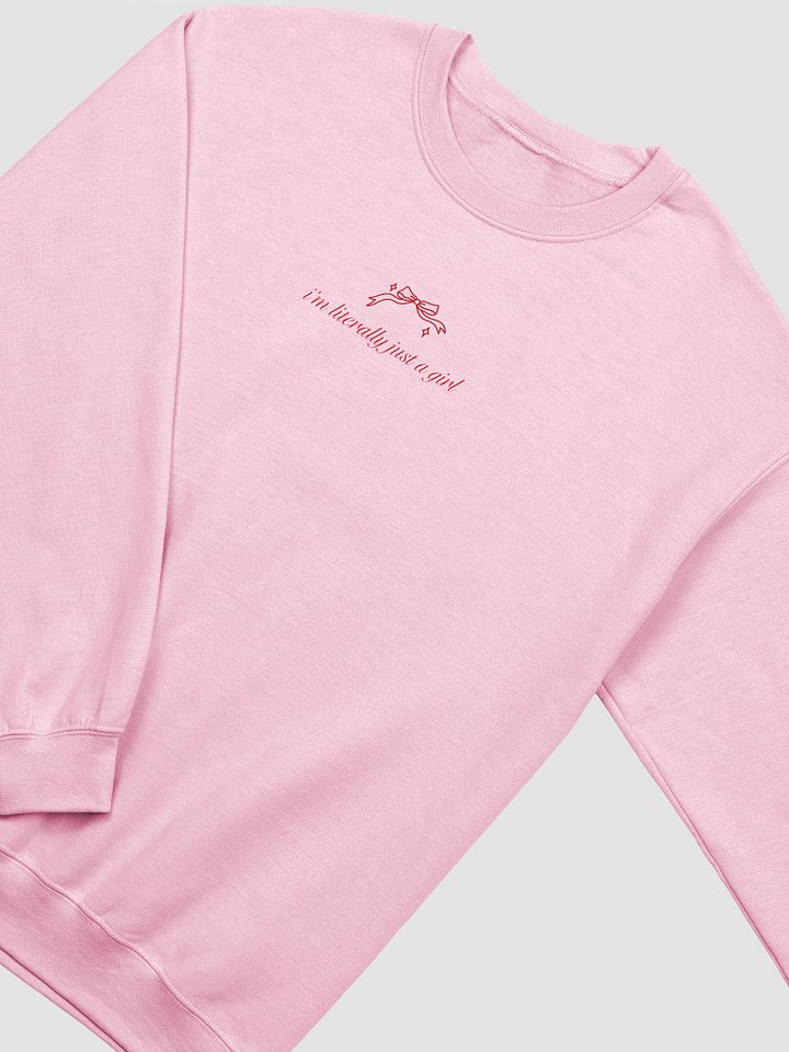 i'm literally just a girl printed crewneck [red lettering] product image (10)