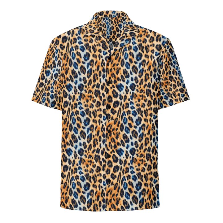 Blue Brown Leopard Hawaiian Shirts product image (1)